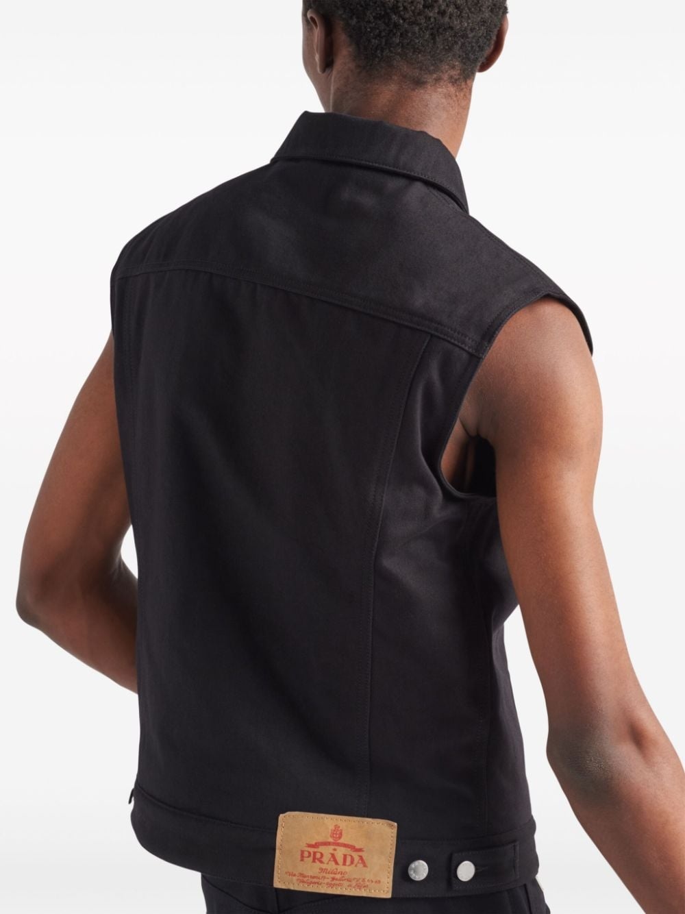 Bull button-up denim gilet - 5
