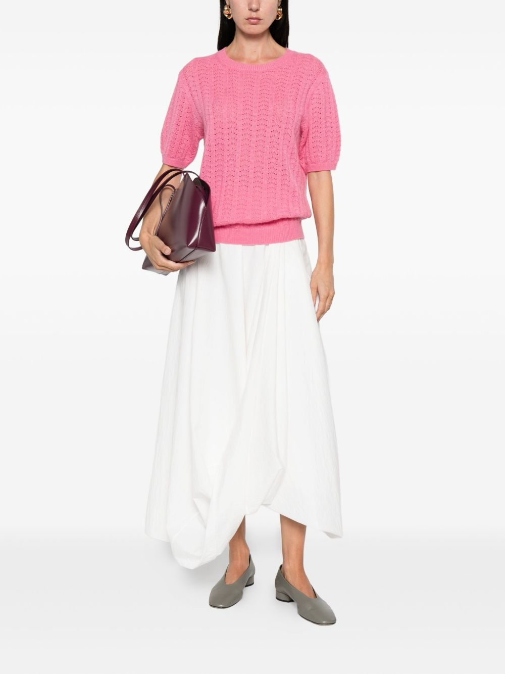 pointelle short-sleeve top - 2