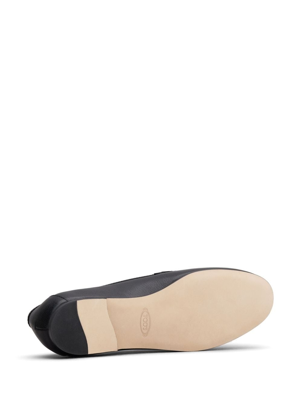 logo-plaque leather loafers - 4