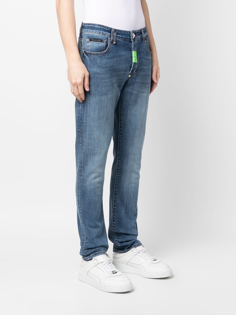 logo-patch straight-leg jeans - 3
