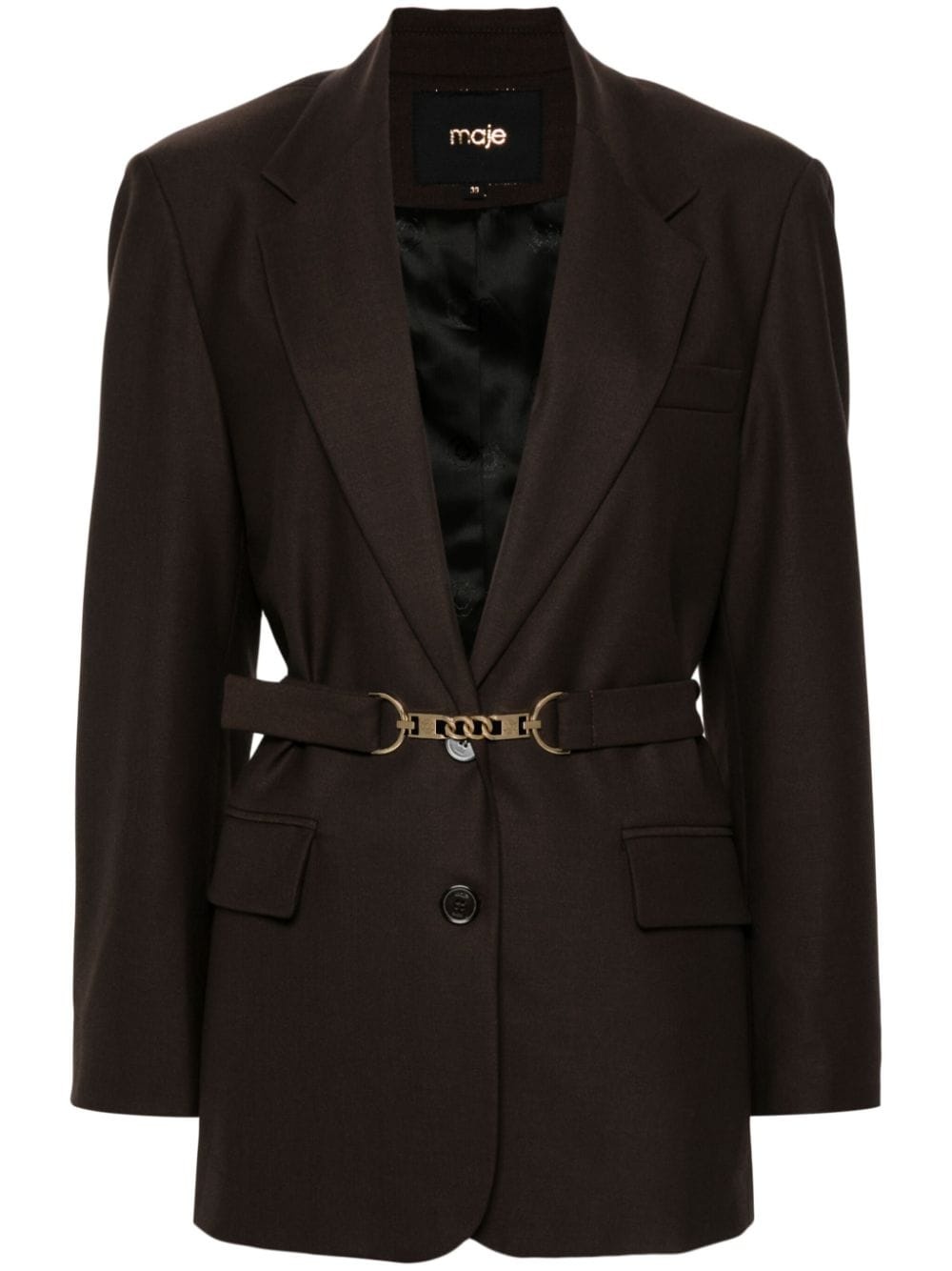 belted blazer - 1