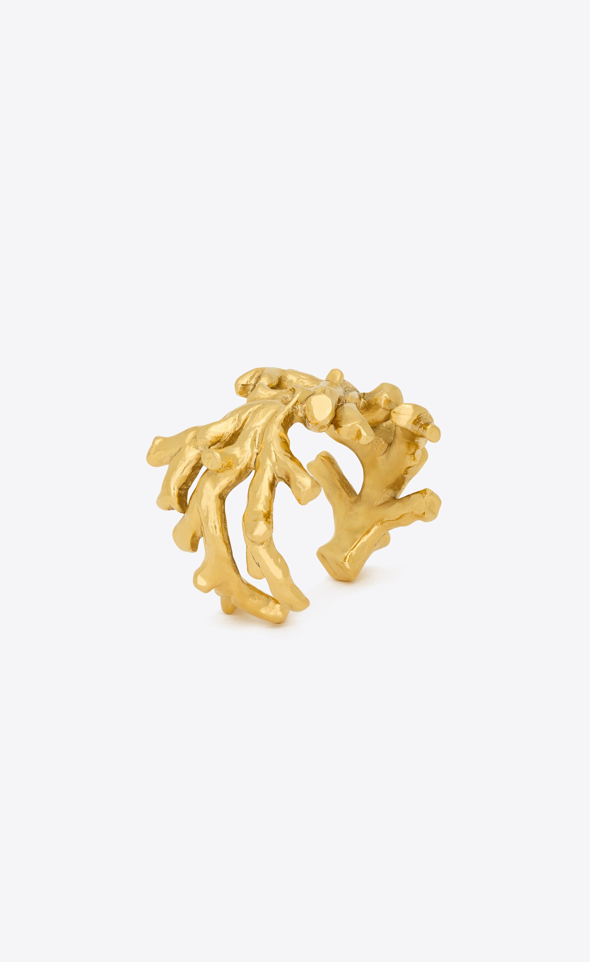 oversize coral cuff in metal - 1