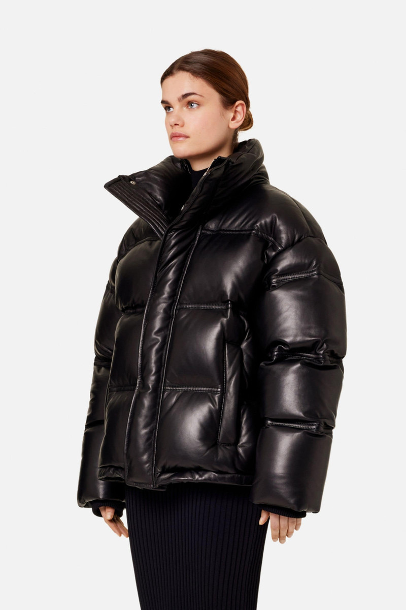 AMI Paris Leather Down Jacket outlook