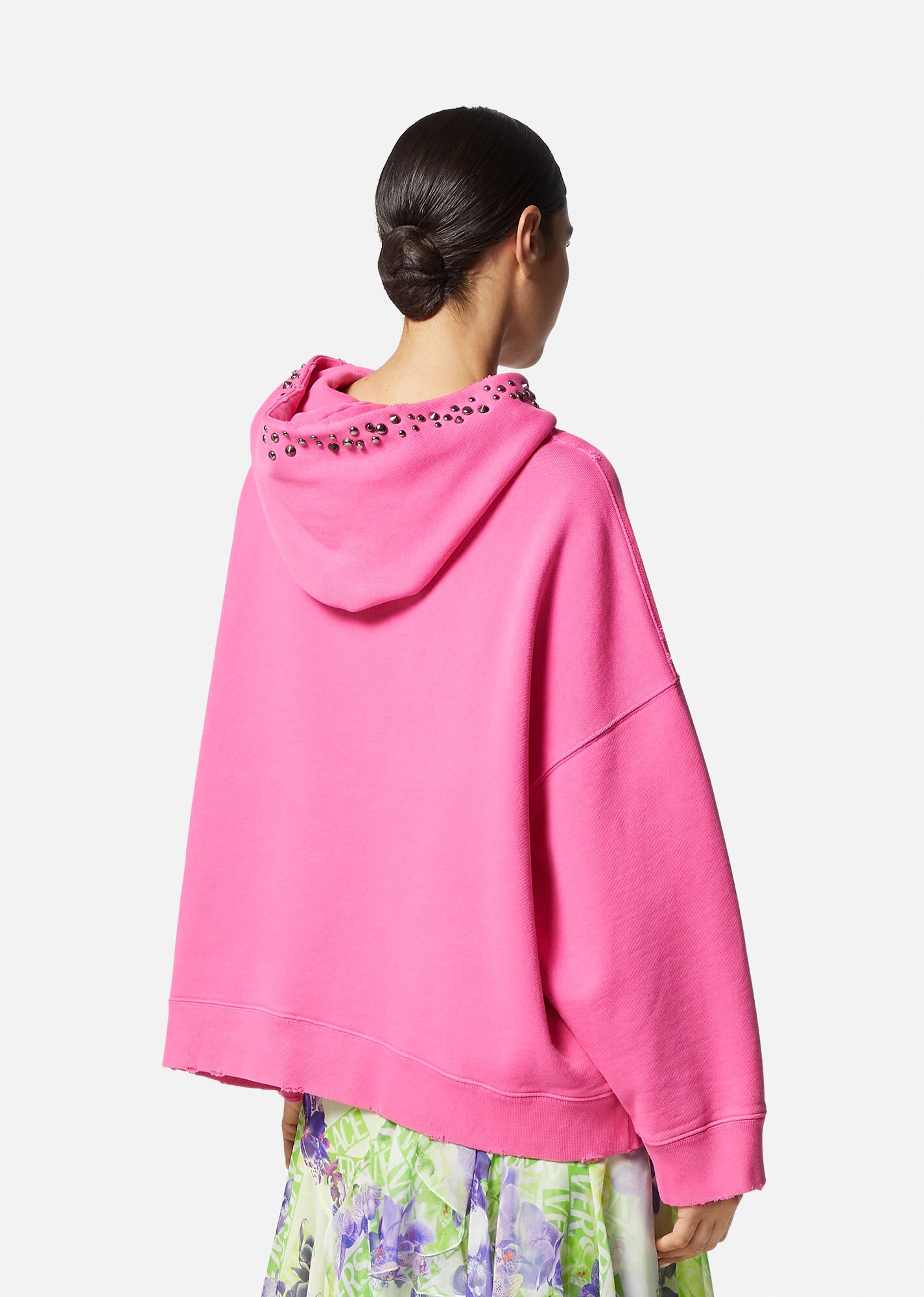 Studded Distressed Logo Hoodie - 4