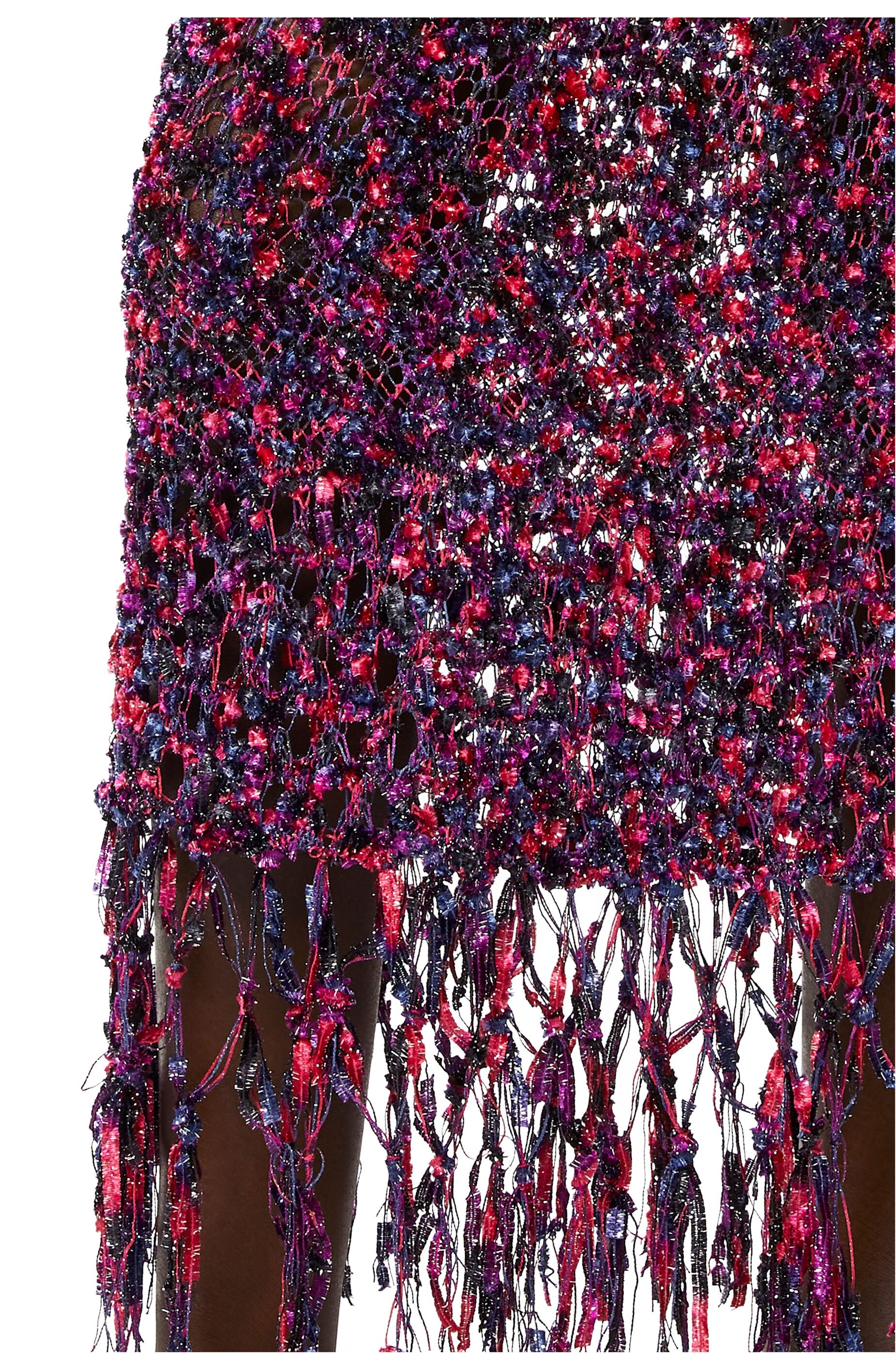 Fringed midi skirt in polyamide - 5