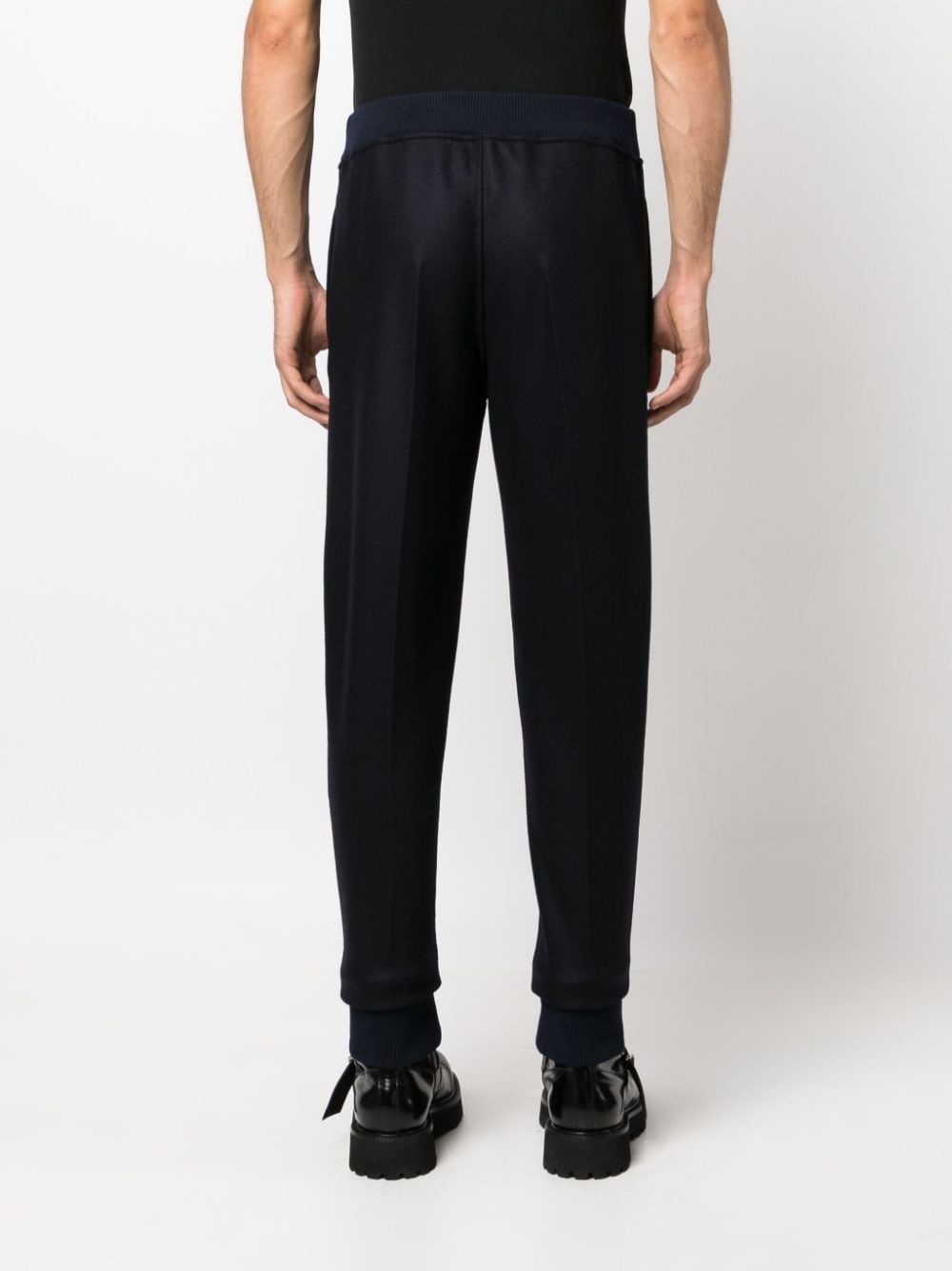 elasticated wool track pants - 4
