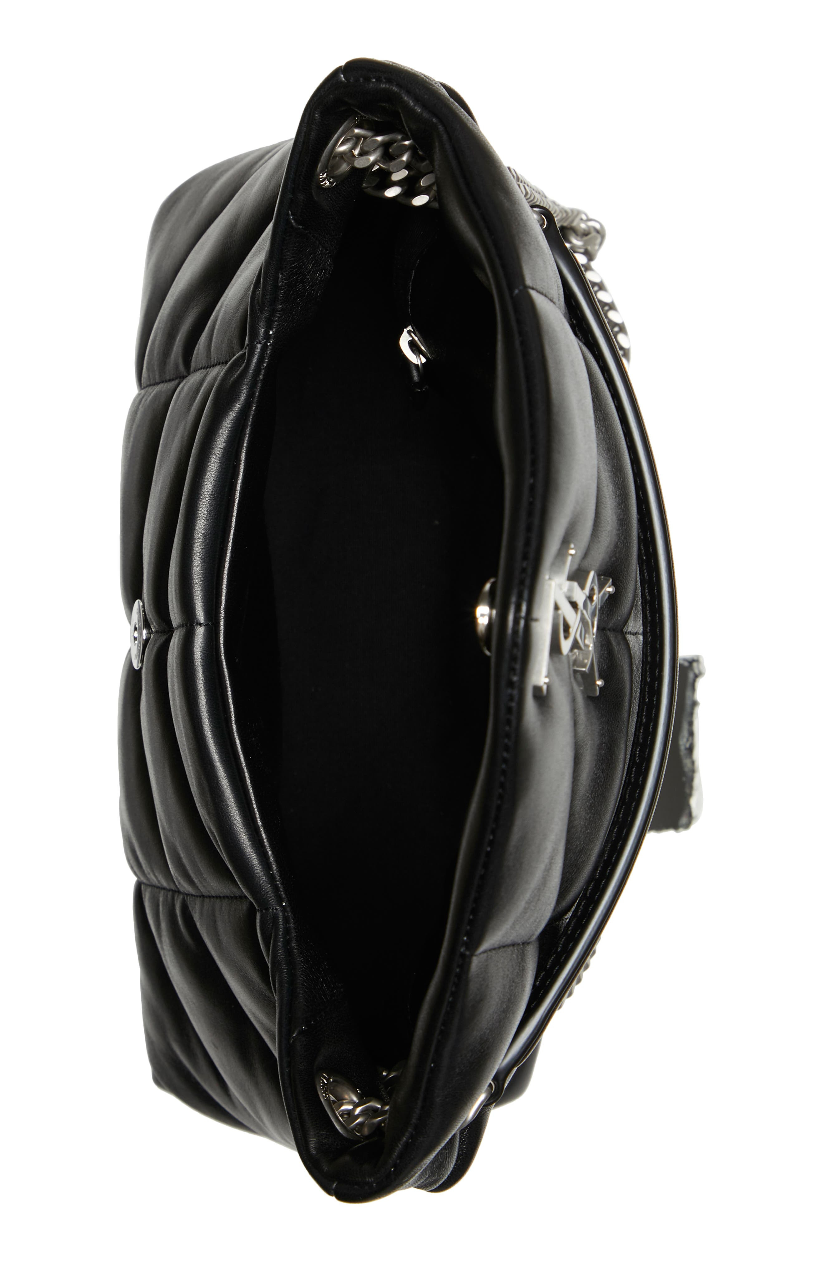 Small Lou Leather Puffer Bag - 6
