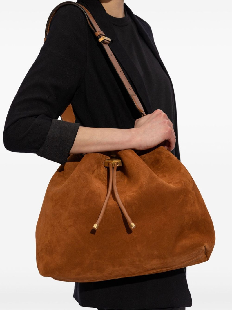 JIMMY CHOO large Cinch suede bucket bag outlook