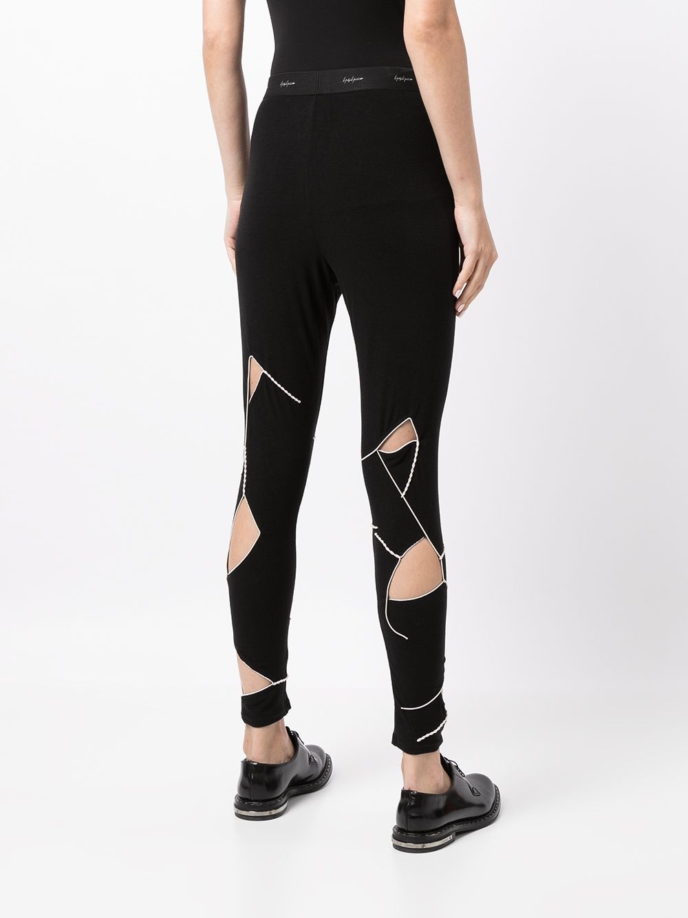 logo-waist cut-out leggings - 4