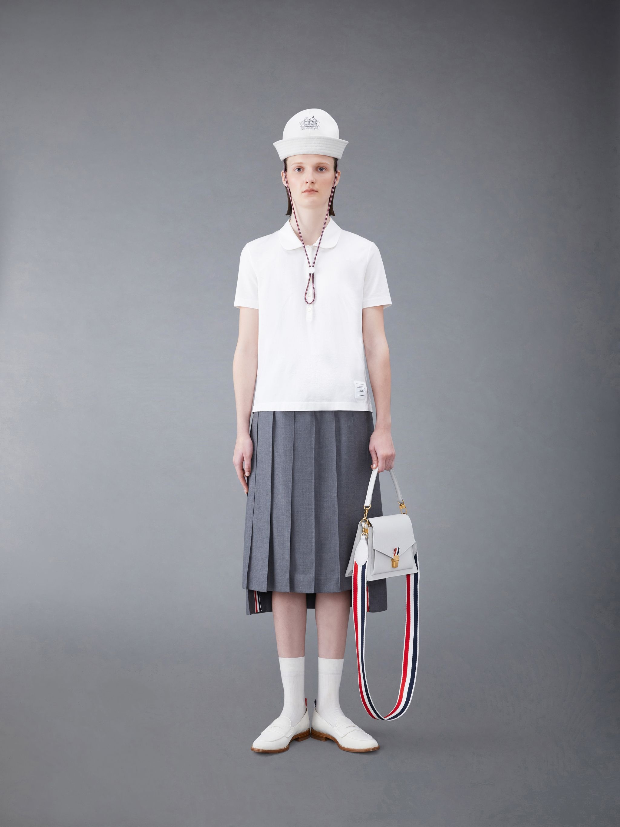 Cotton Crepe Jersey Round Collar Polo - 3