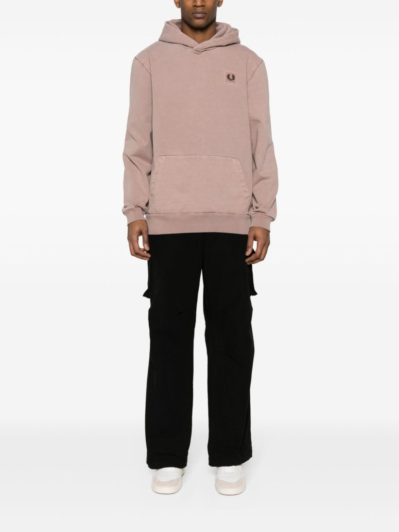 Fred Perry logo-appliquÃ© hoodie outlook