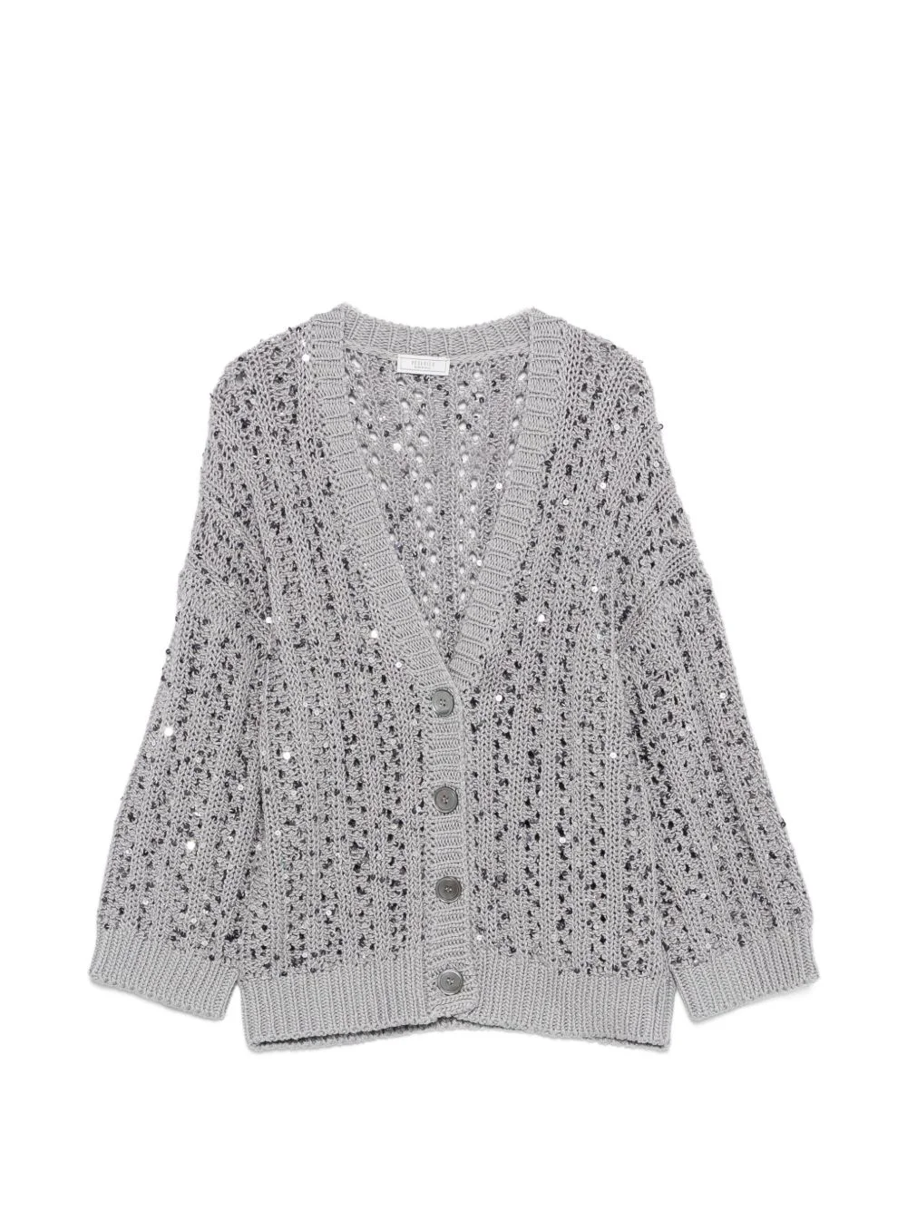 sequin button cardigan - 1