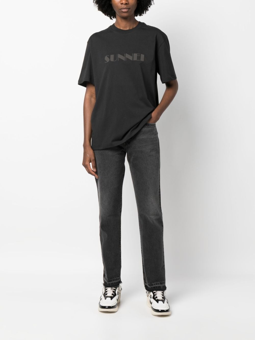 SUNNEI logo-print cotton T-shirt | REVERSIBLE