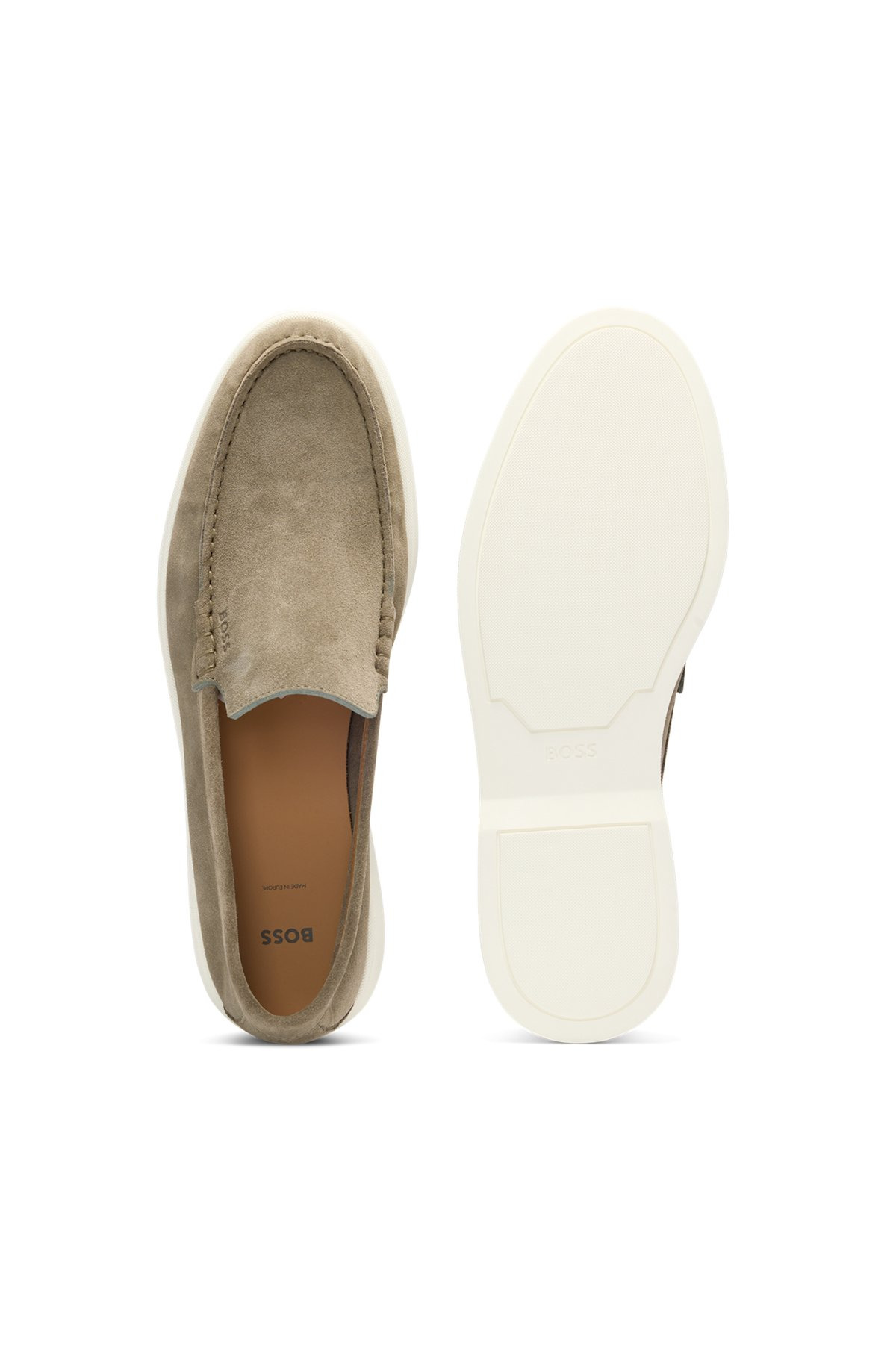 SUEDE LOAFERS WITH CONTRAST OUTSOLE - 4