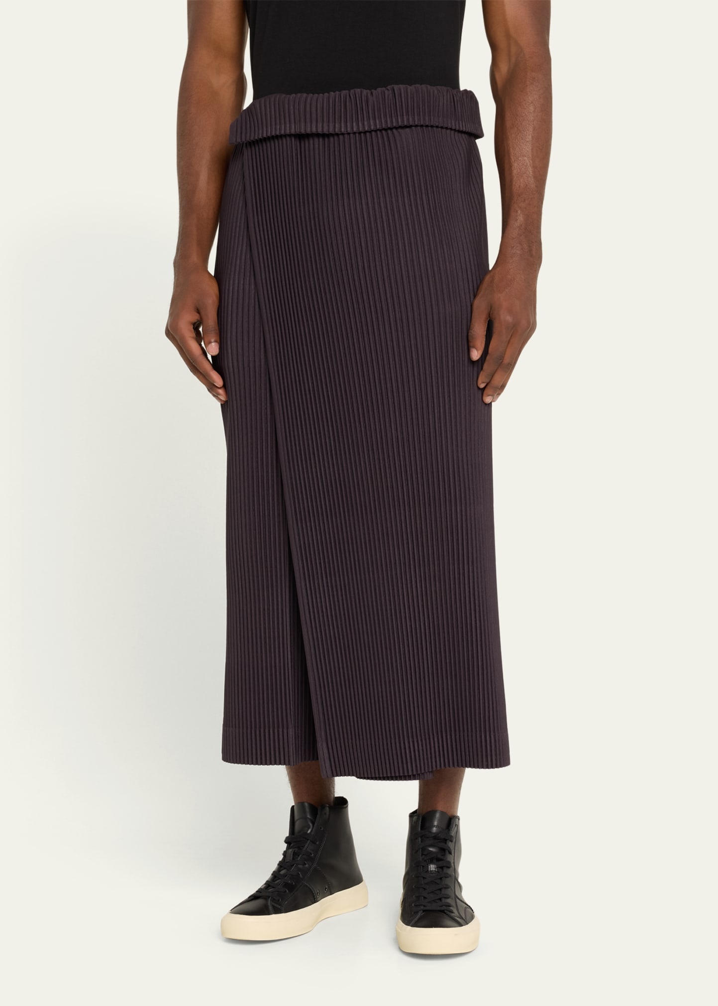 Men's Pleated Wrap Skirt - 4