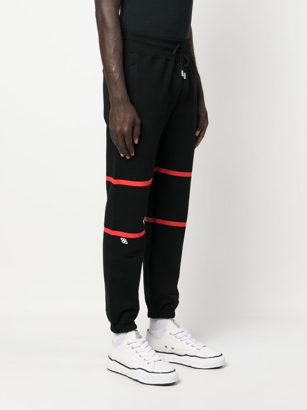 striped cotton track pants - 4