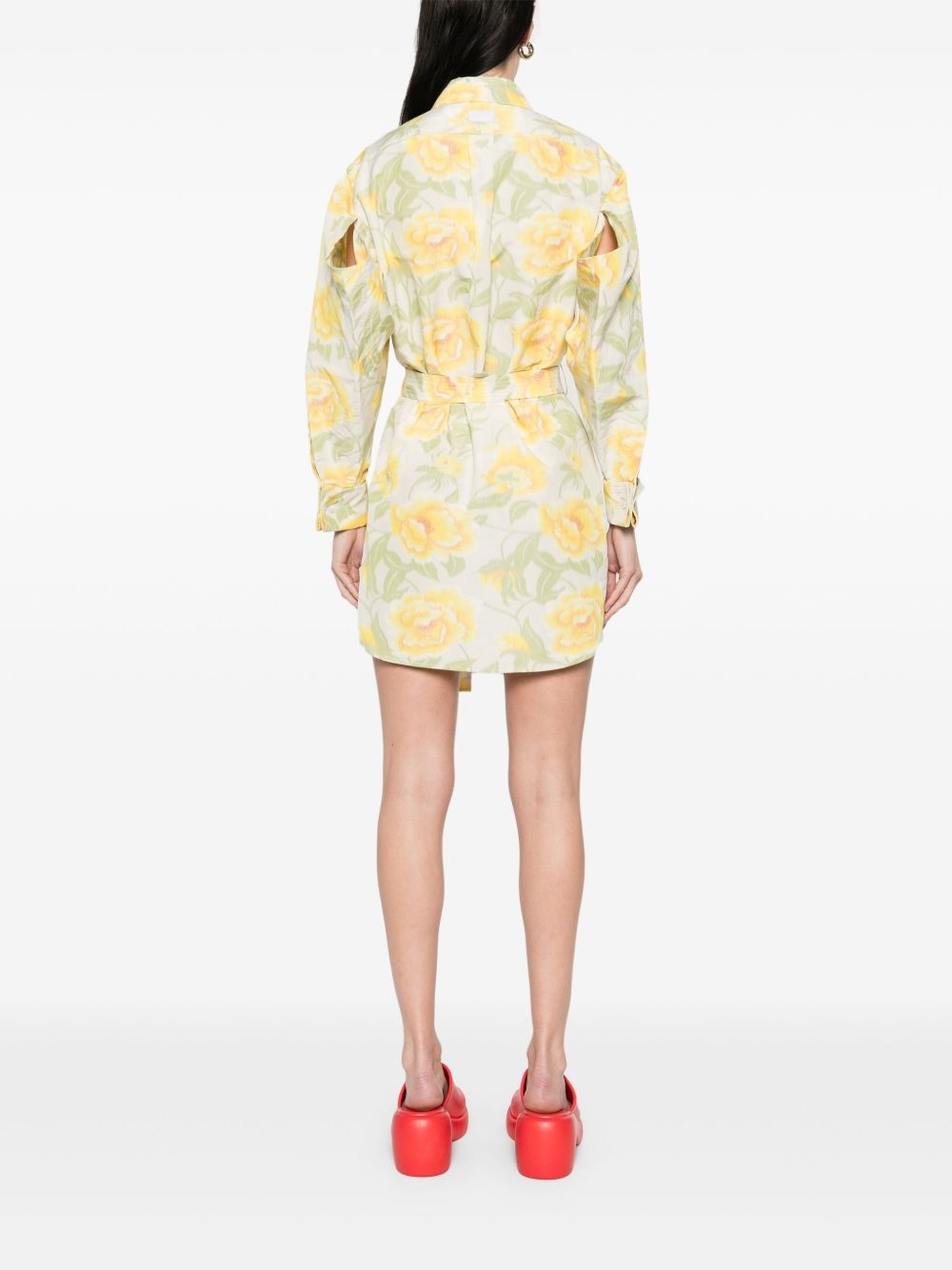 Peonies mini dress - 4