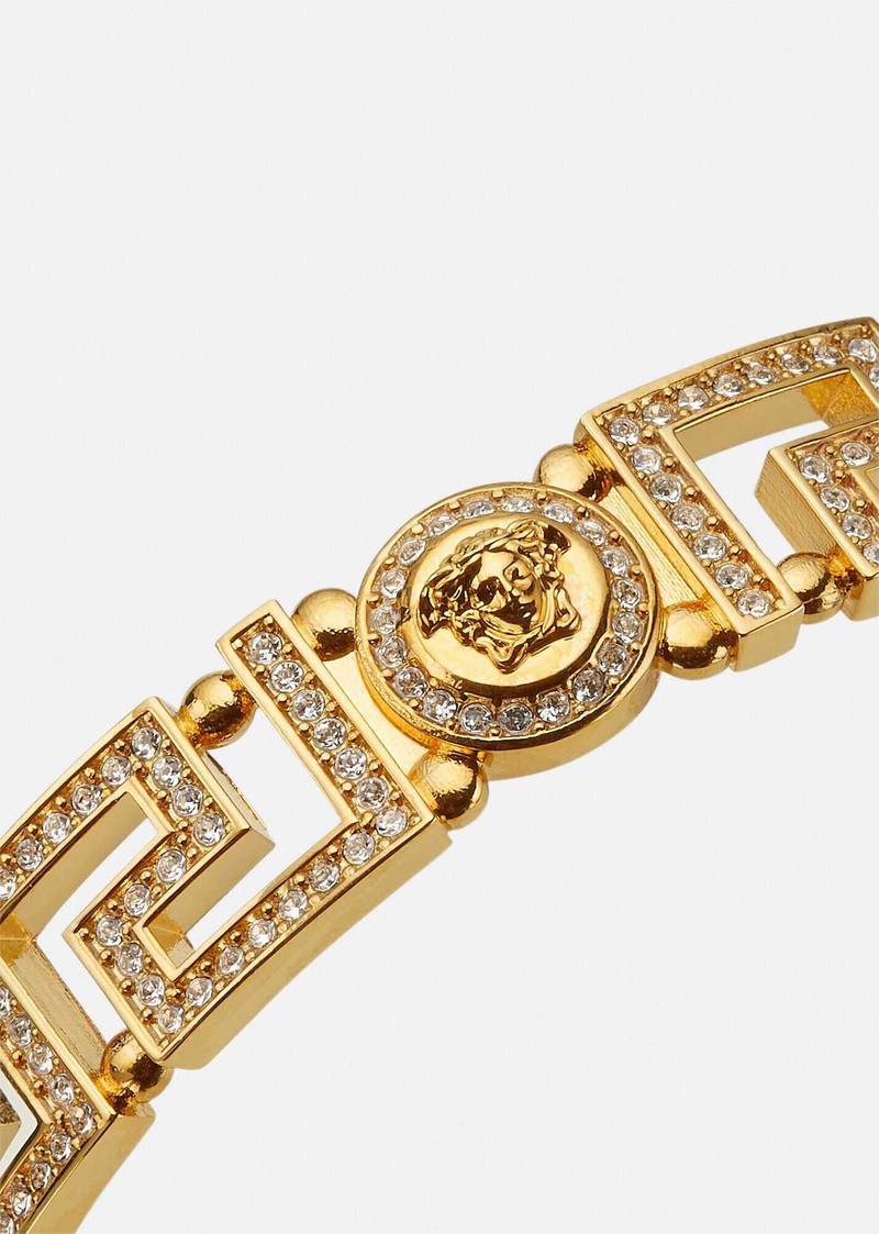 VERSACE Crystal Medusa Greca Cuff Bracelet outlook