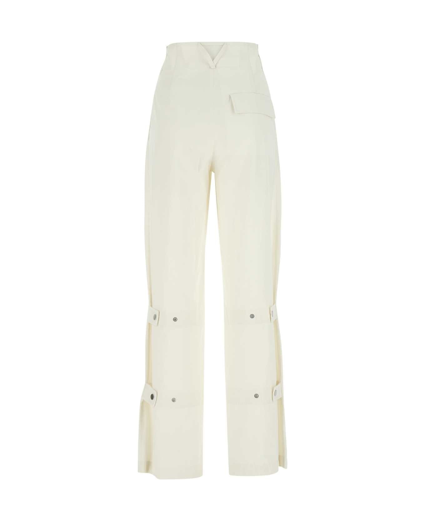 Ivory Cotton Wide-leg Pant - 2