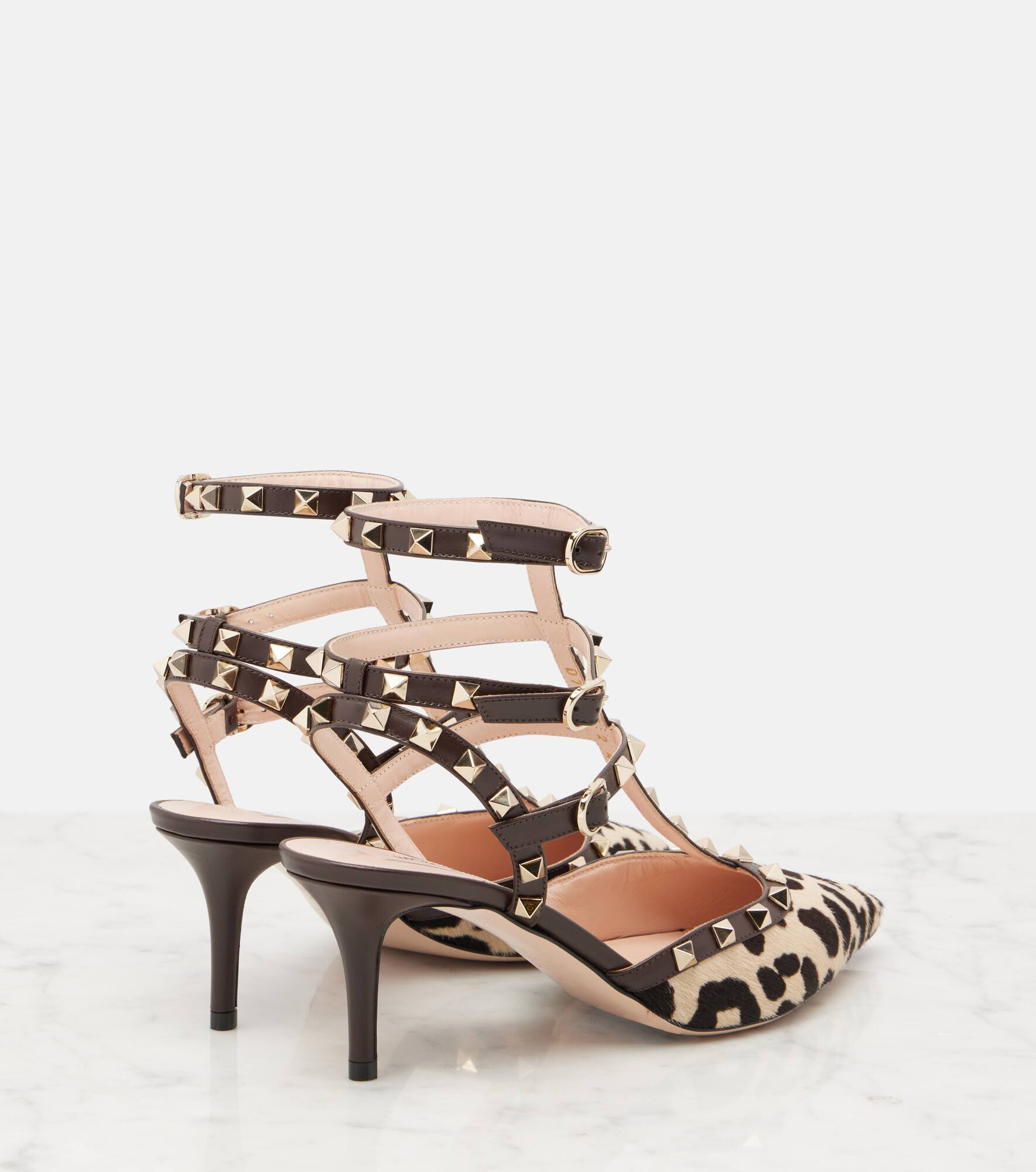 Rockstud 65 calf hair pumps - 2