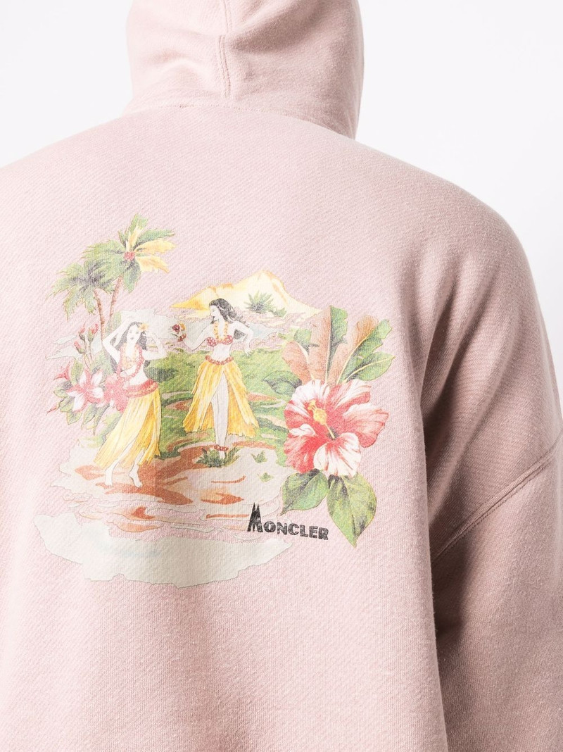 x 8 Moncler tropical motif hoodie 6