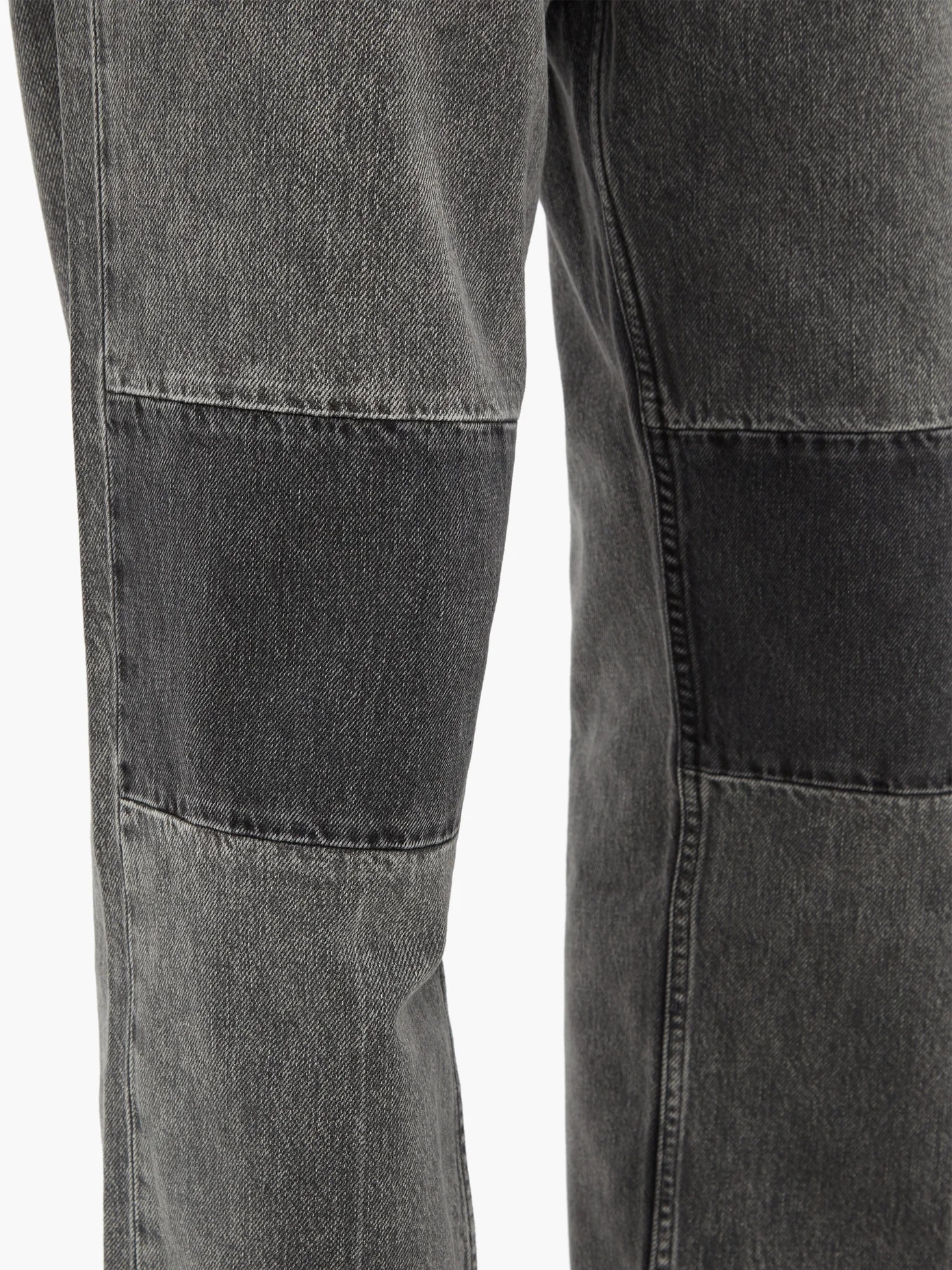 Patchwork straight-leg jeans - 4