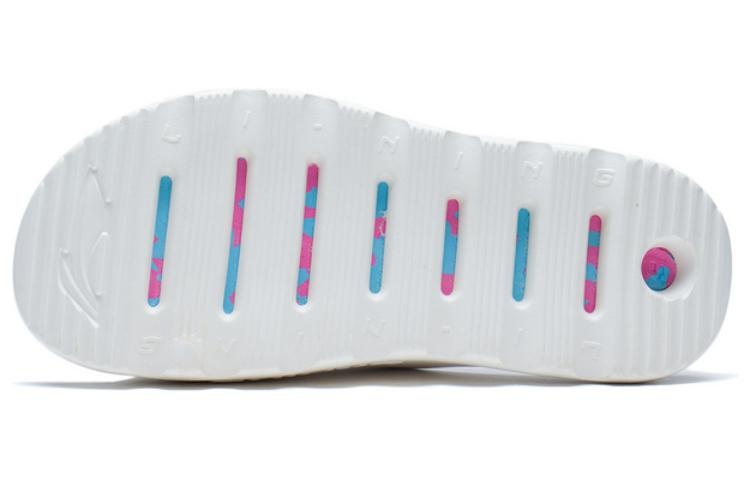 (WMNS) Li-Ning LNBB Slides 'White Blue' ABTS004-3 - 6