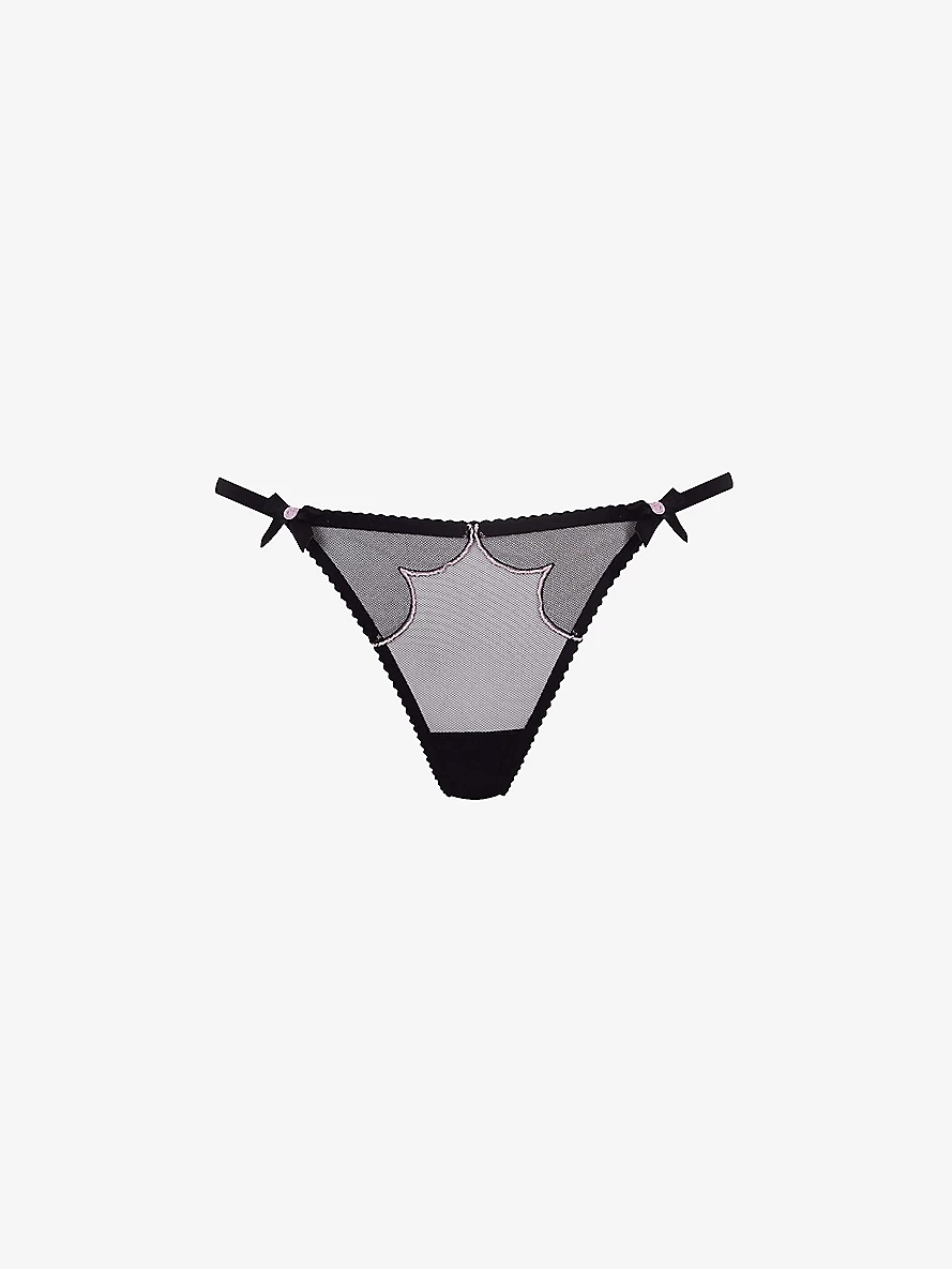 Lorna high-rise mesh thong - 1