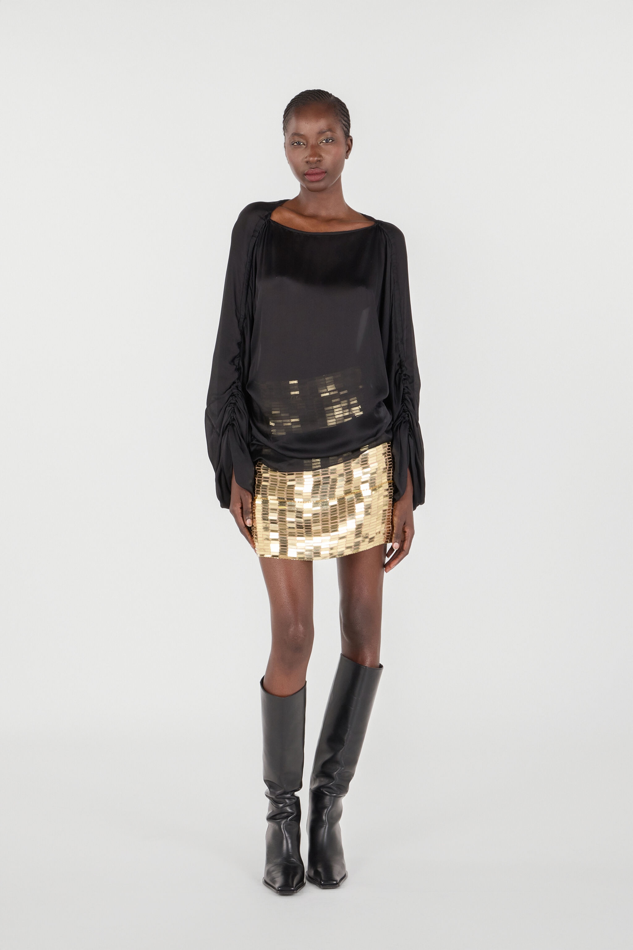 Miniskirt With Gold Appliqués - 2