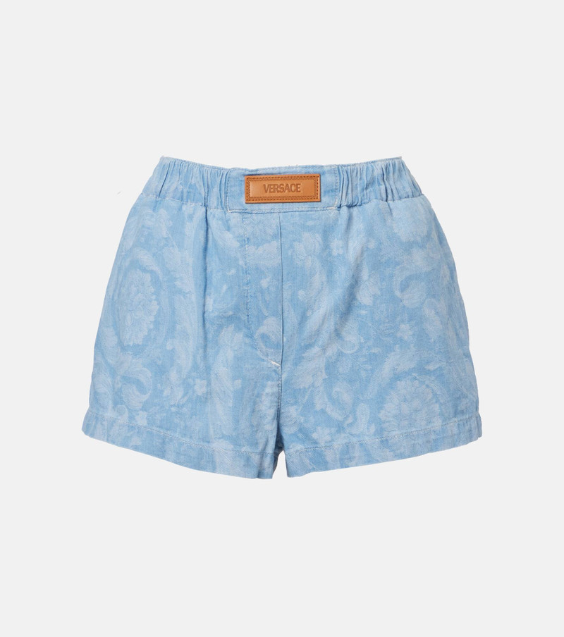 Barocco denim chambray shorts 1