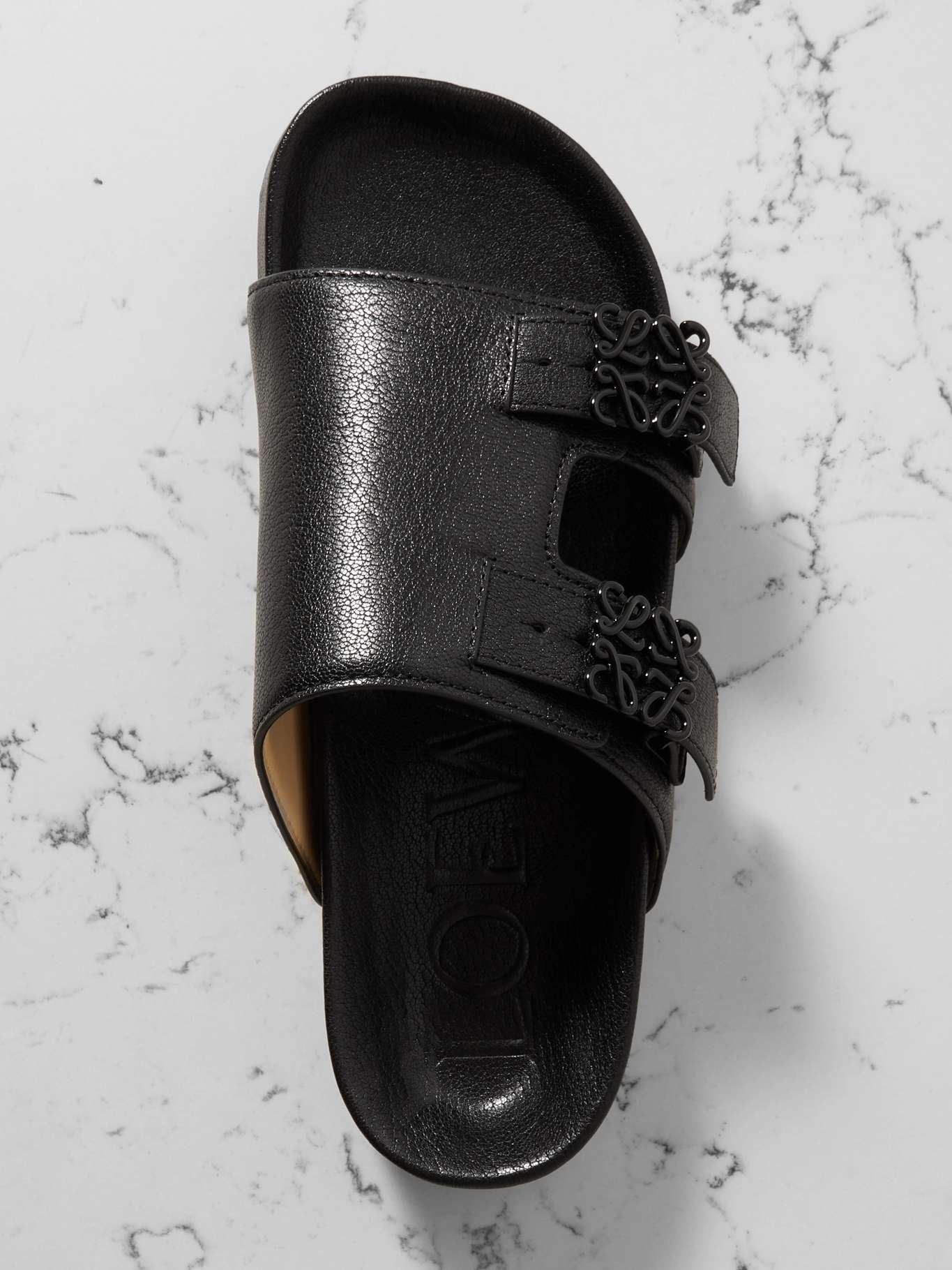 Ease embellished leather slides - 5