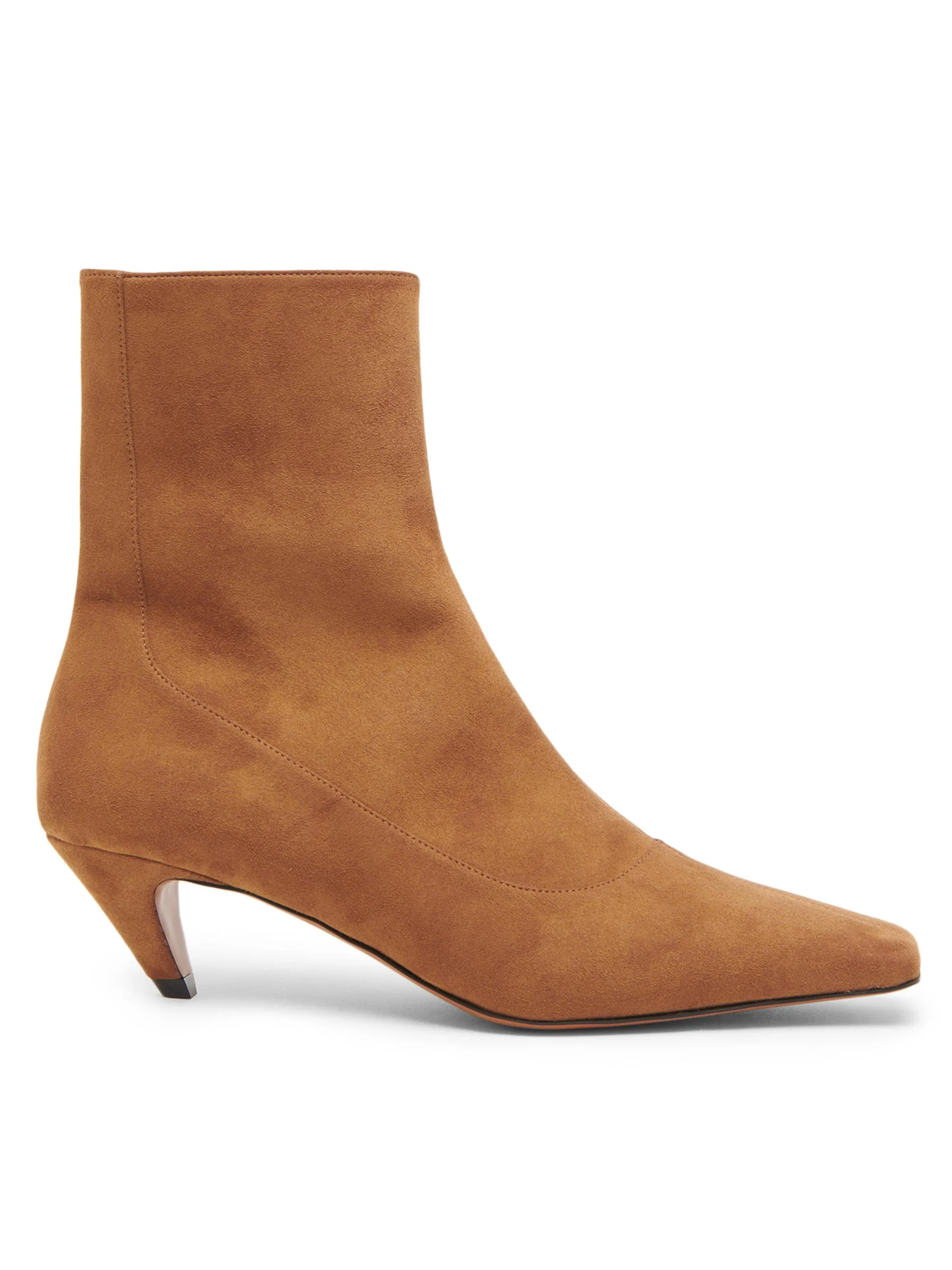 Women's Spur 48MM Square-Toe Ankle Boots - Pecan - 1