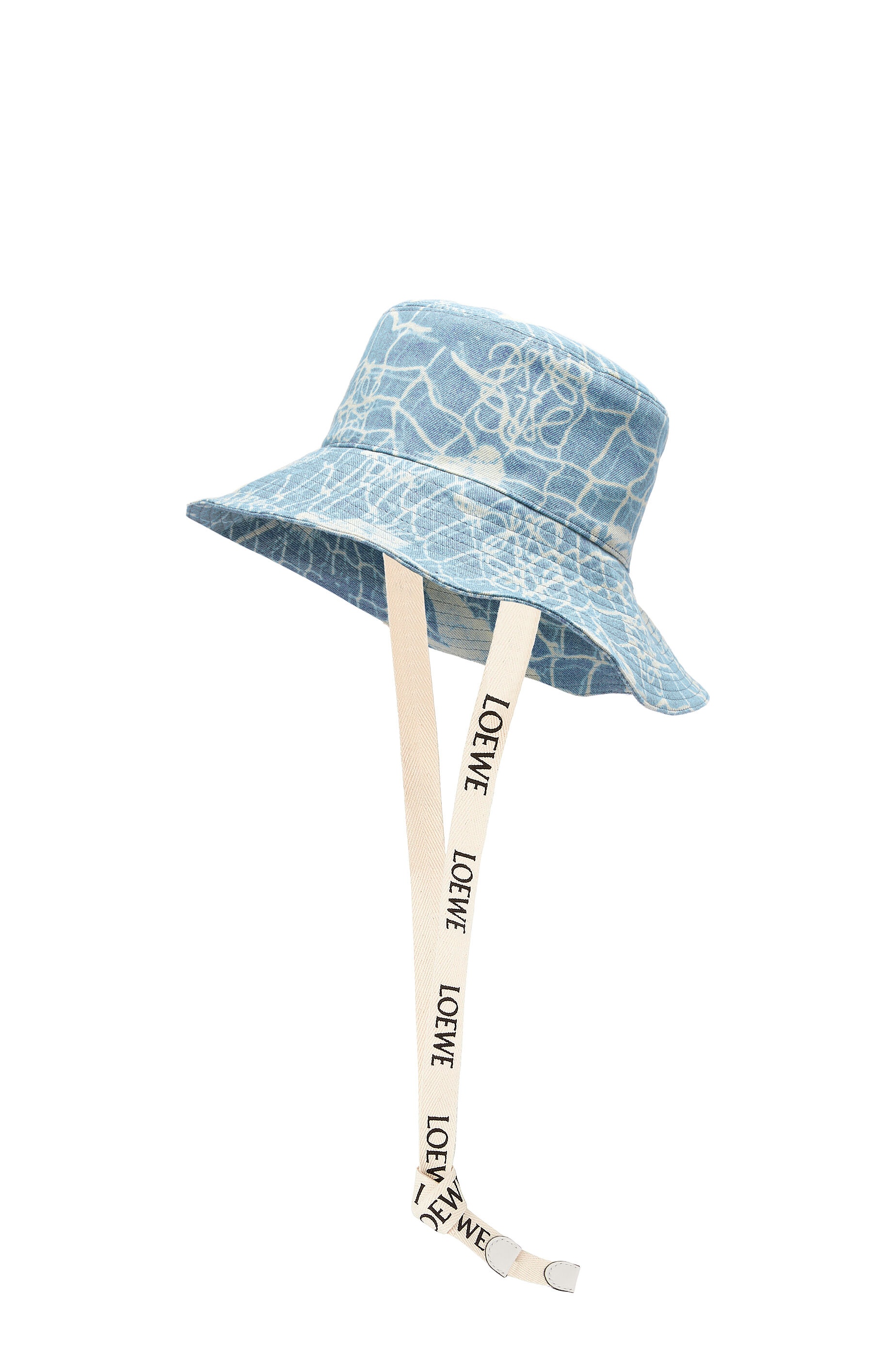 Mermaid fisherman hat in denim and calfskin - 3