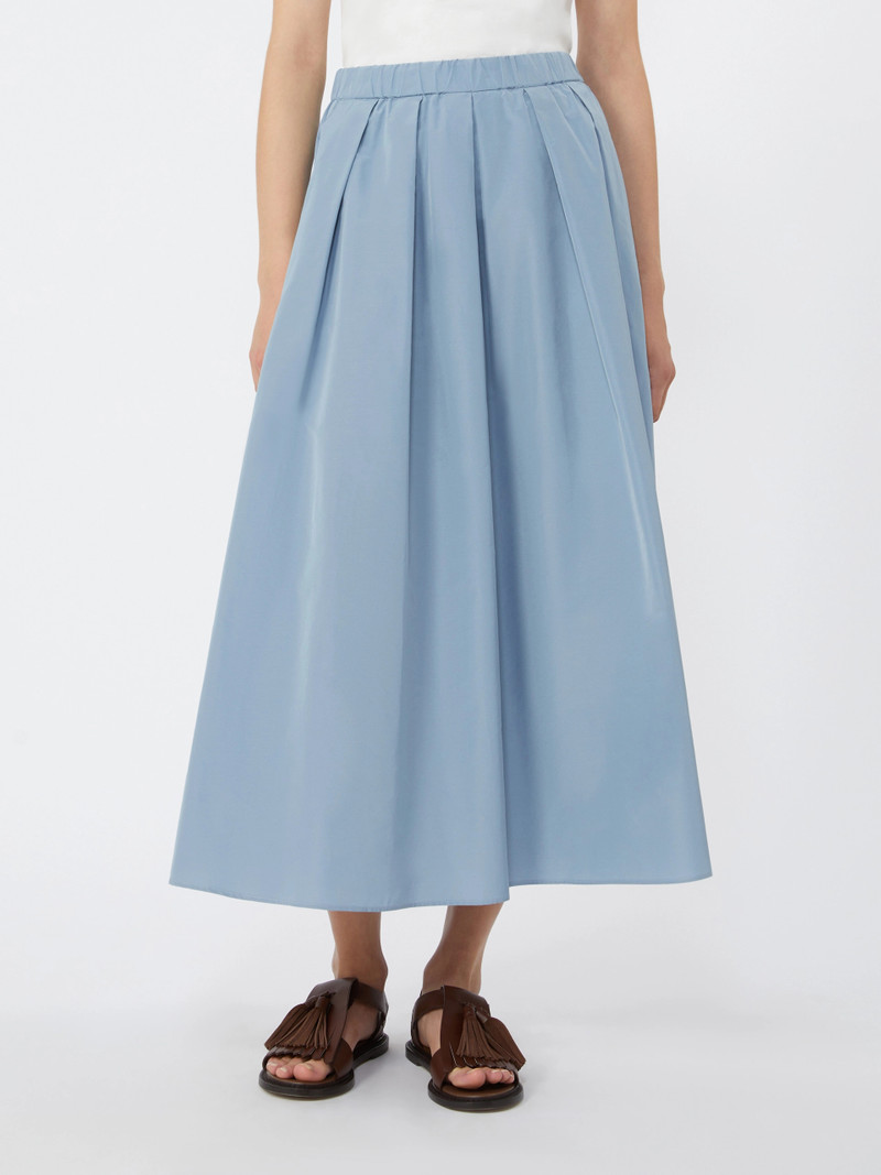 FORMICA Pleated taffeta long skirt - LIGHT BLUE 3