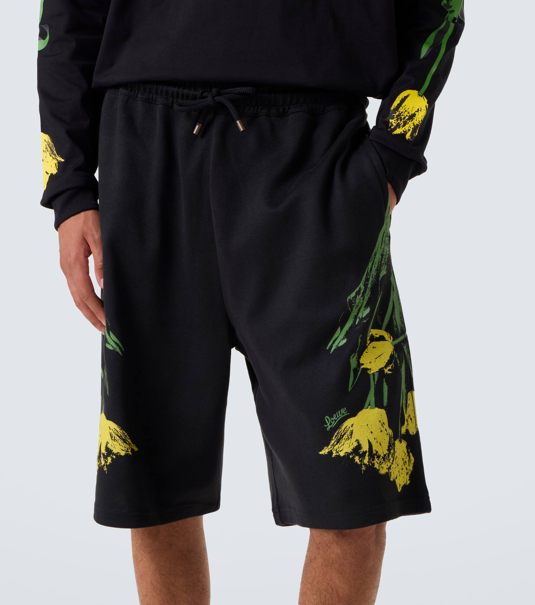 Floral cotton shorts - 5