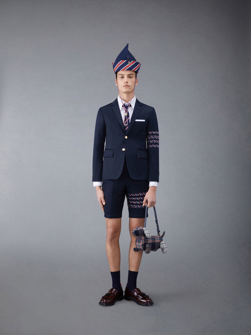 Cotton Twill Whale Stripe 4-Bar Chino Short 3