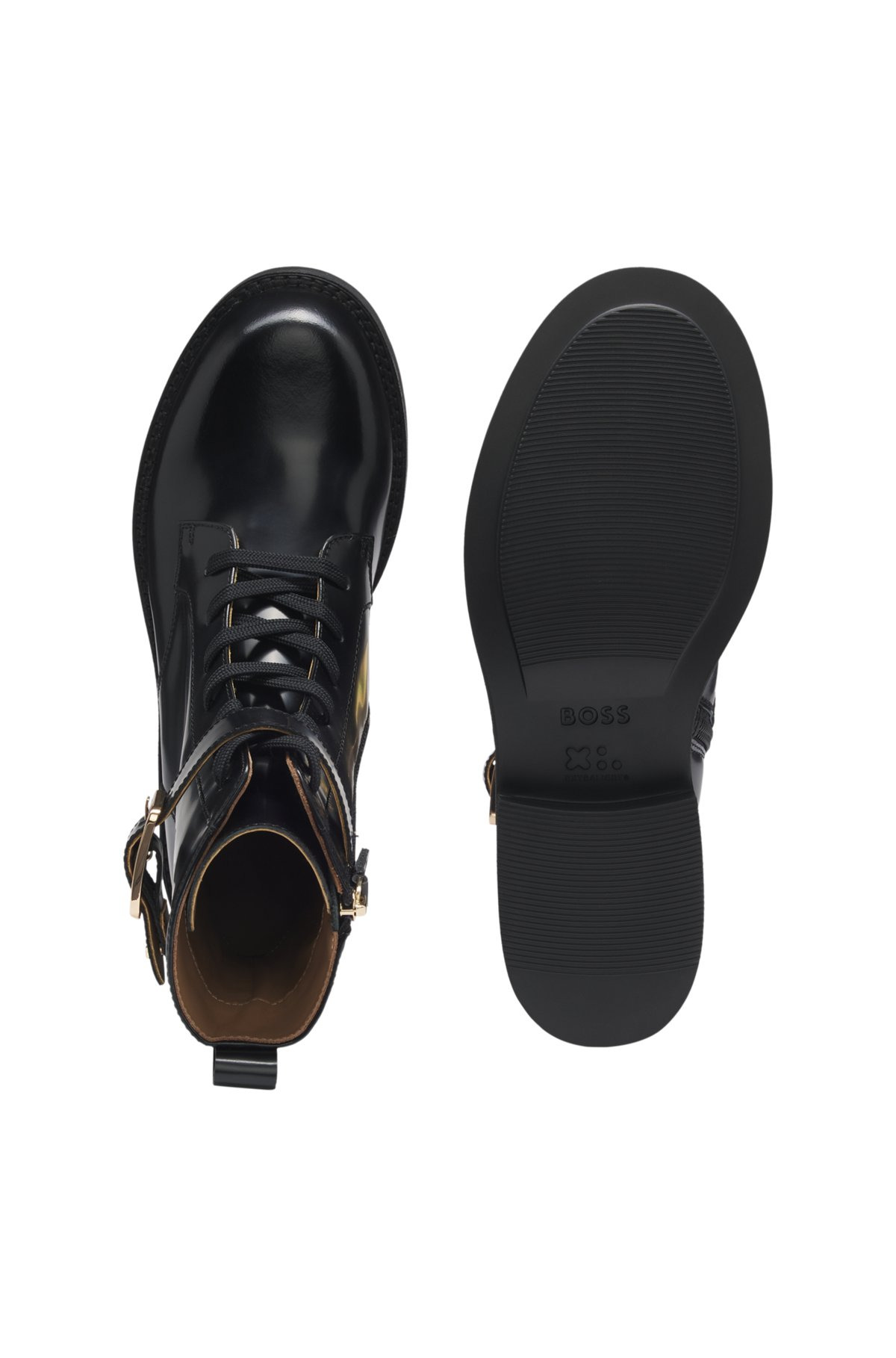 LEATHER BOOTS WITH BUCKLE DETAIL - 3