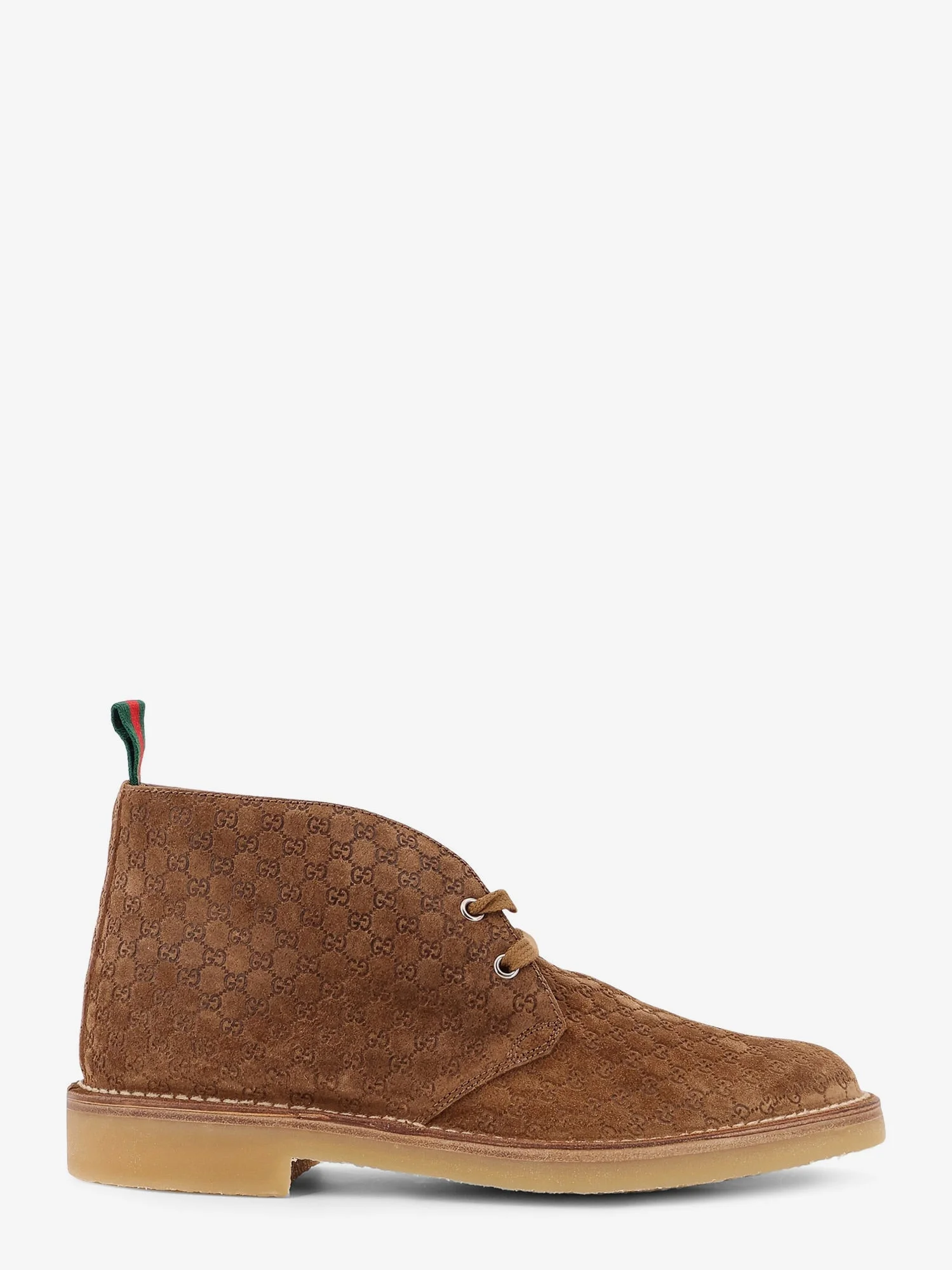 Gucci Gg Suede Lace-Up Boots - 1