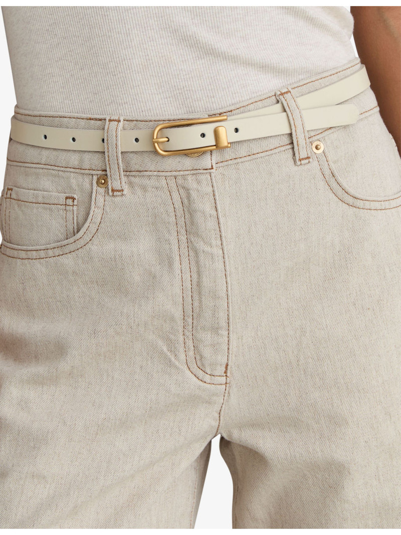 REISS Iris Half-Keeper Leather Belt outlook