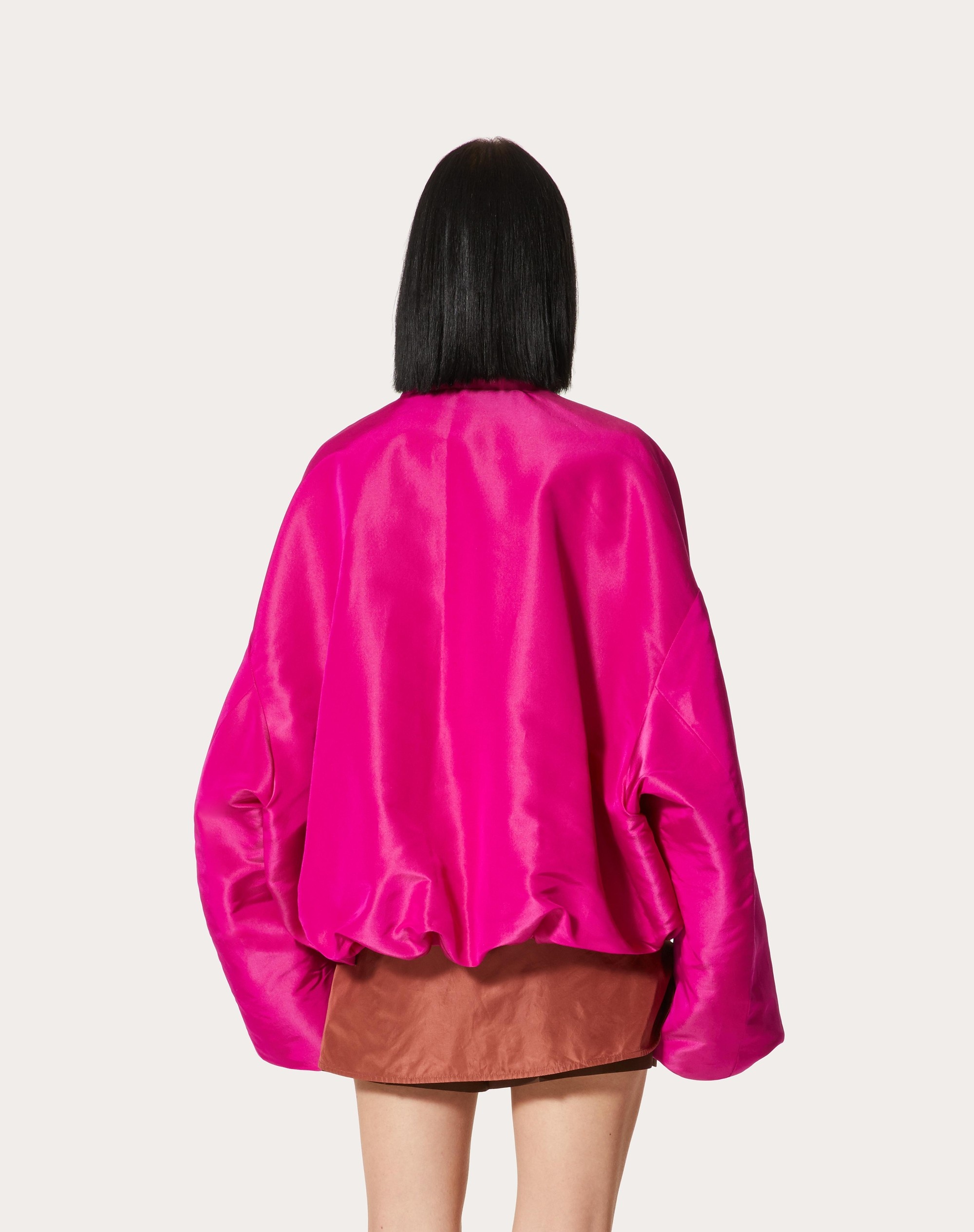 PADDED FAILLE BOMBER JACKET - 4