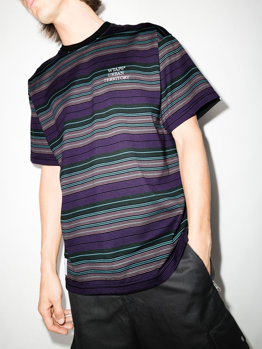 striped short-sleeve T-shirt - 2