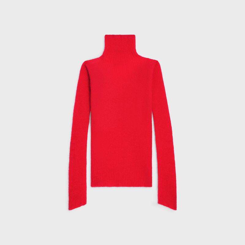 turtleneck sweater IN ribbed mohair and silk 1