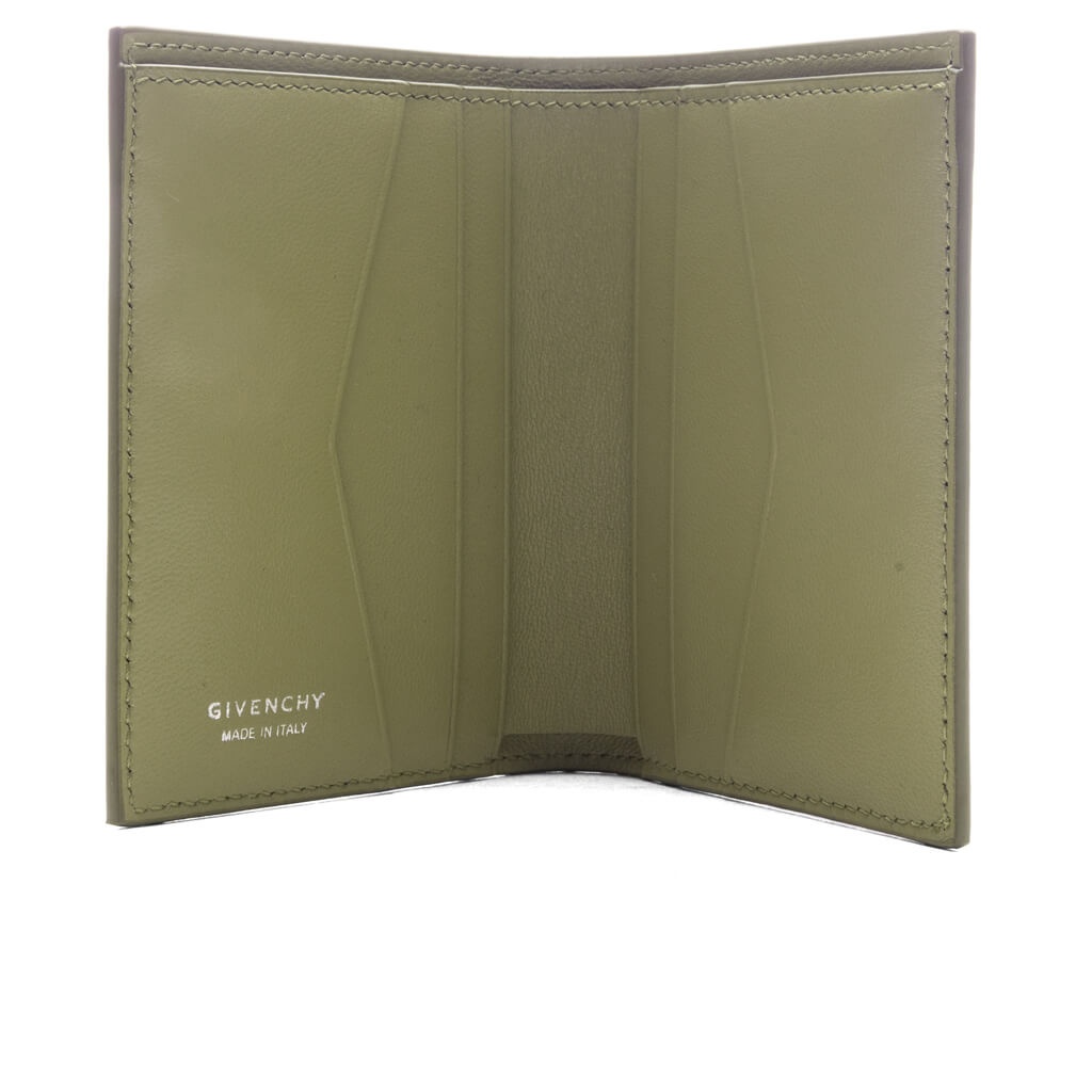 GIVENCHY CARD HOLDER IN 4G MICRO LEATHER - KHAKI - 3