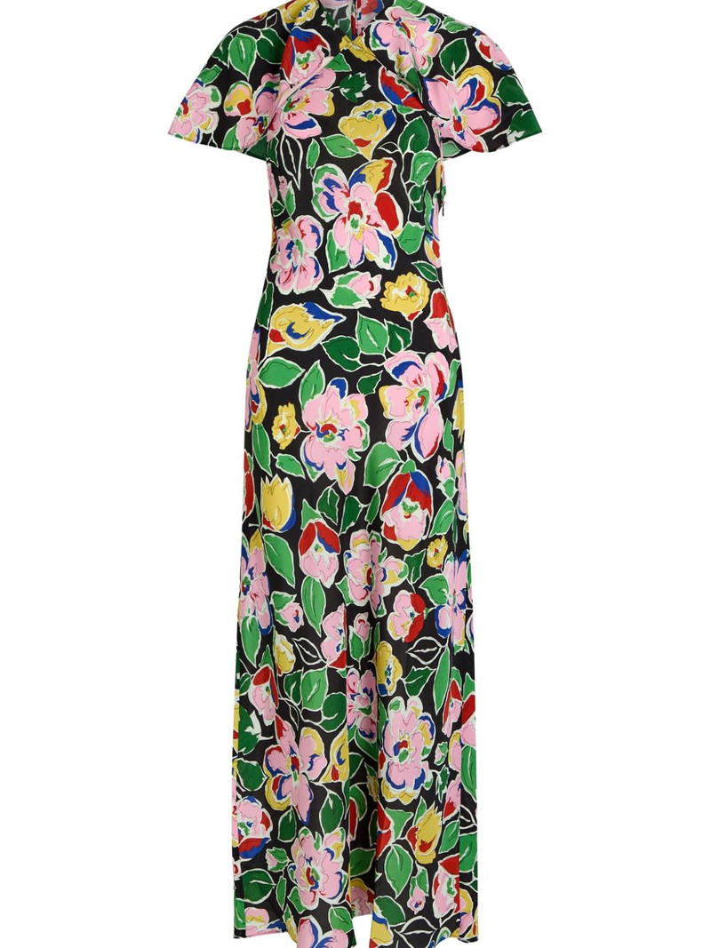 RIXO Aryella floral-print midi dress outlook