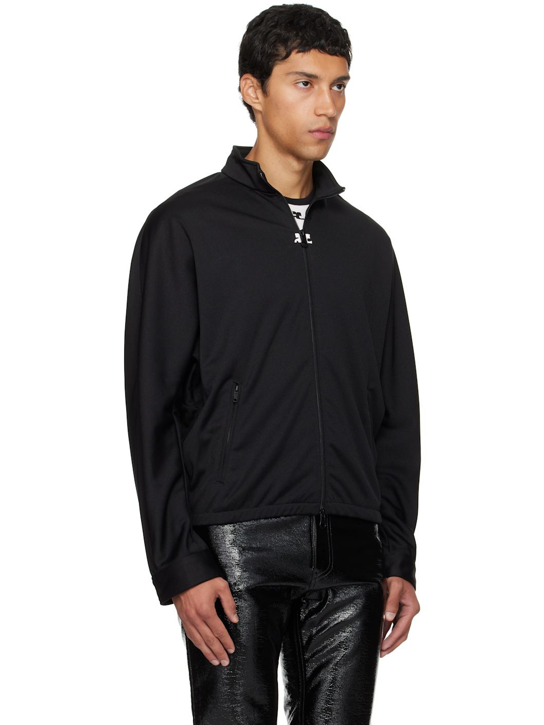 Black Interlock Tracksuit Jacket - 2