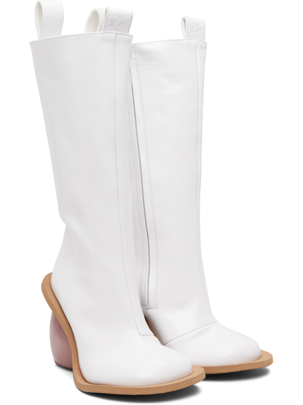 White & Pink Love Tall Boots - 4