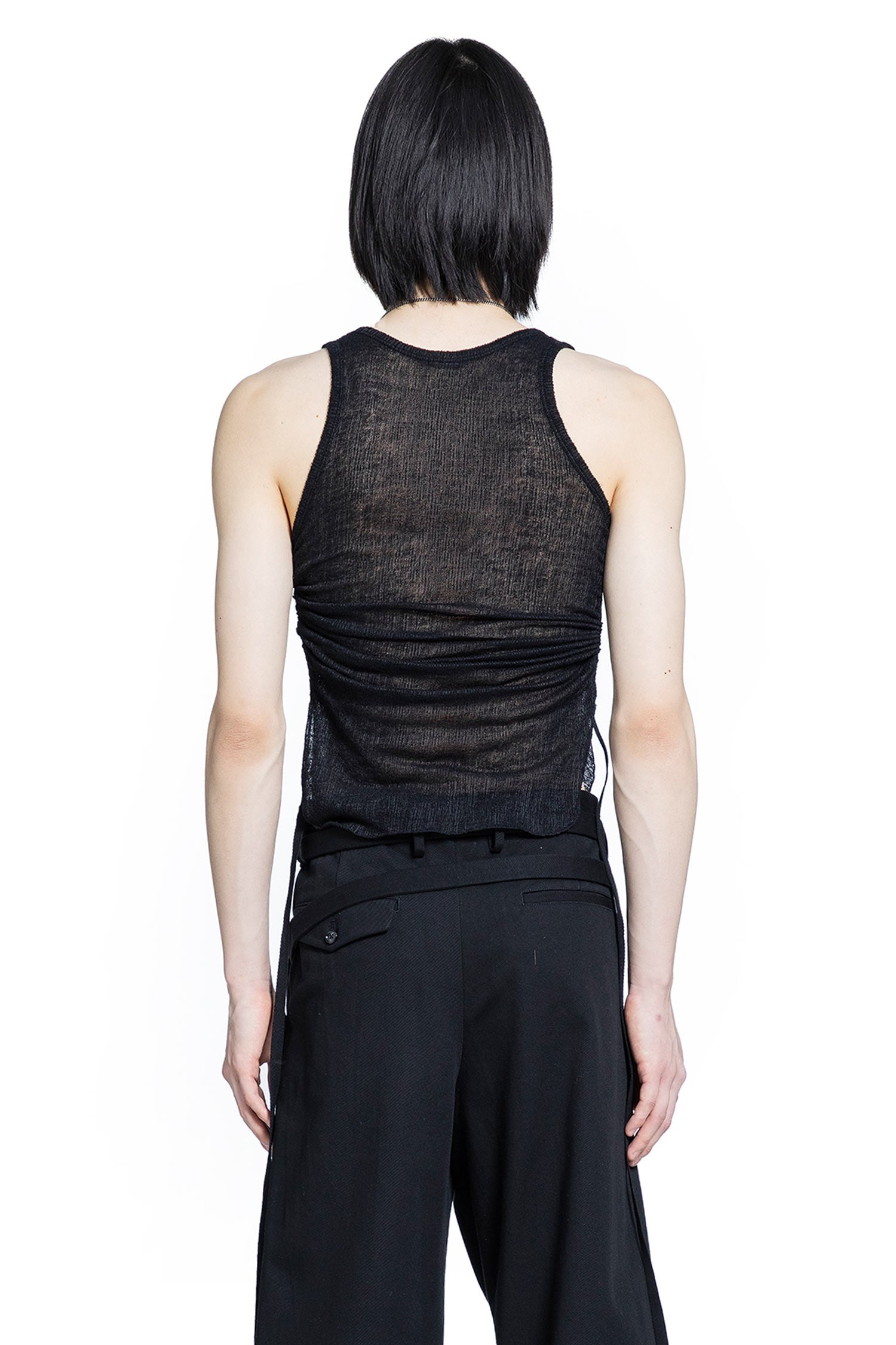 Boris Wrinkled Cropped Tank Top - 3