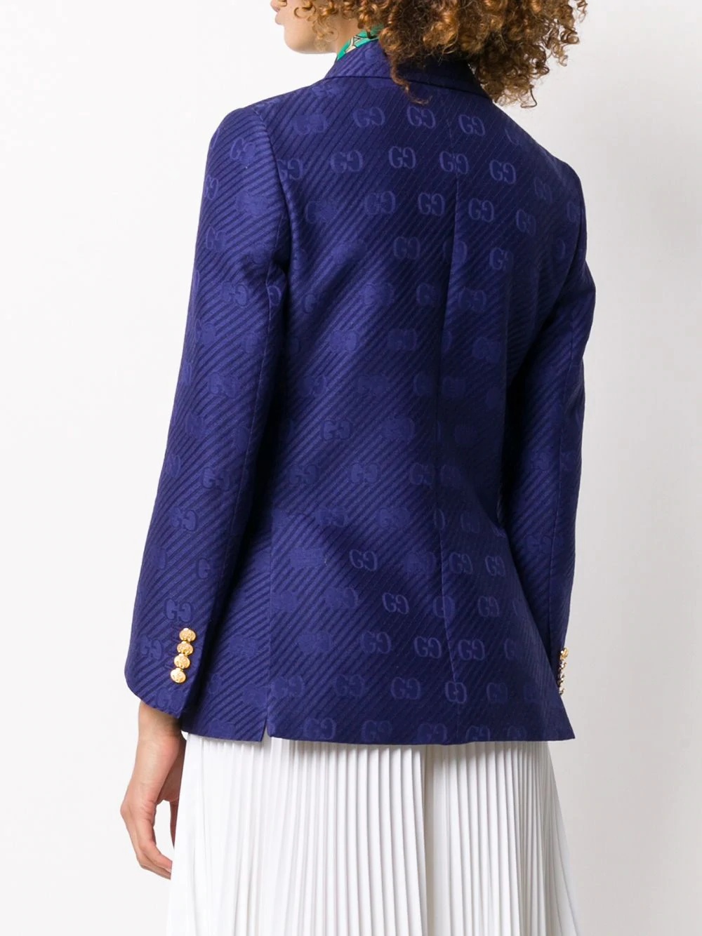 GG embroidered blazer - 4