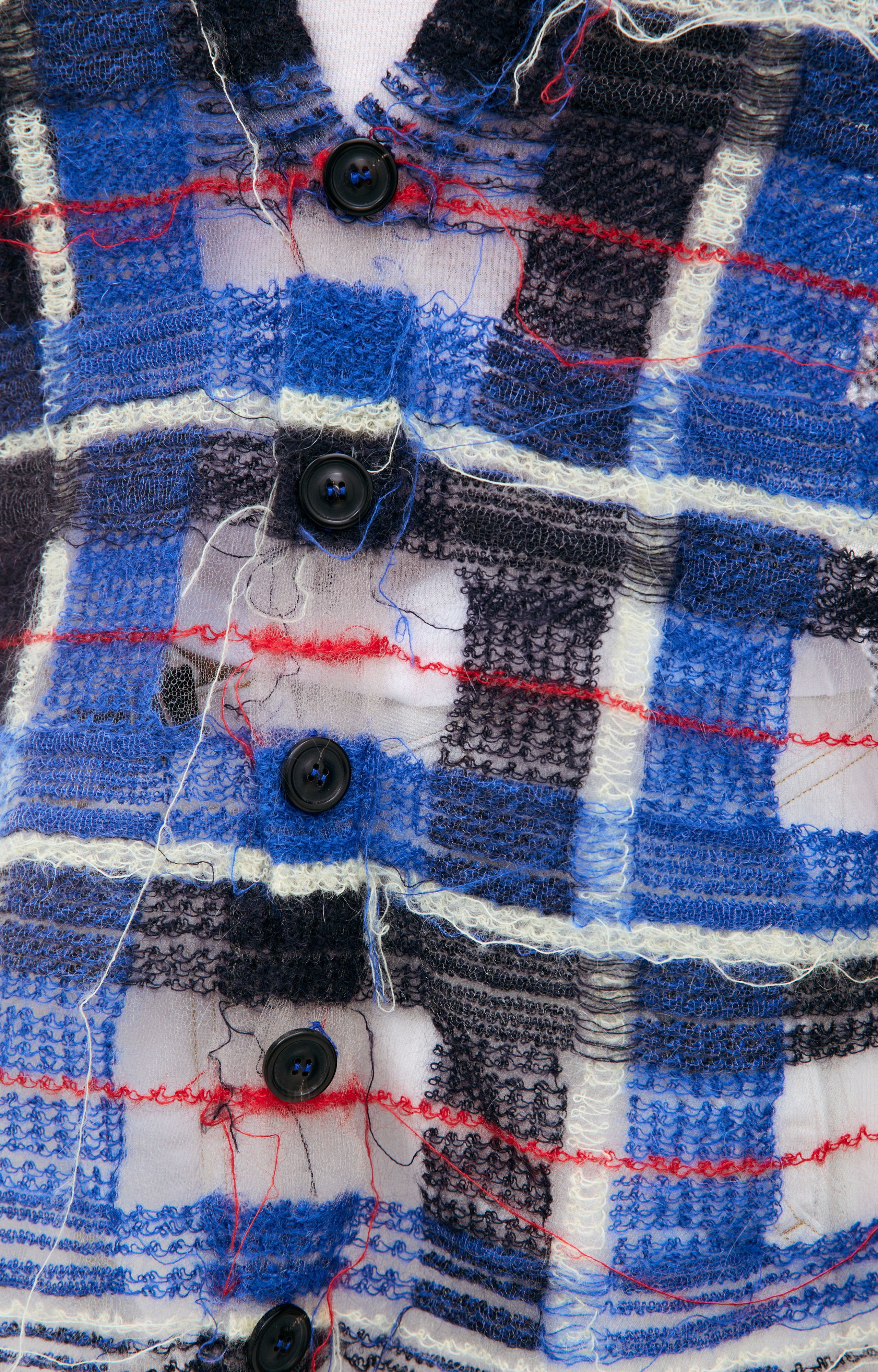 WOOL PLAID CARDIGAN - 4