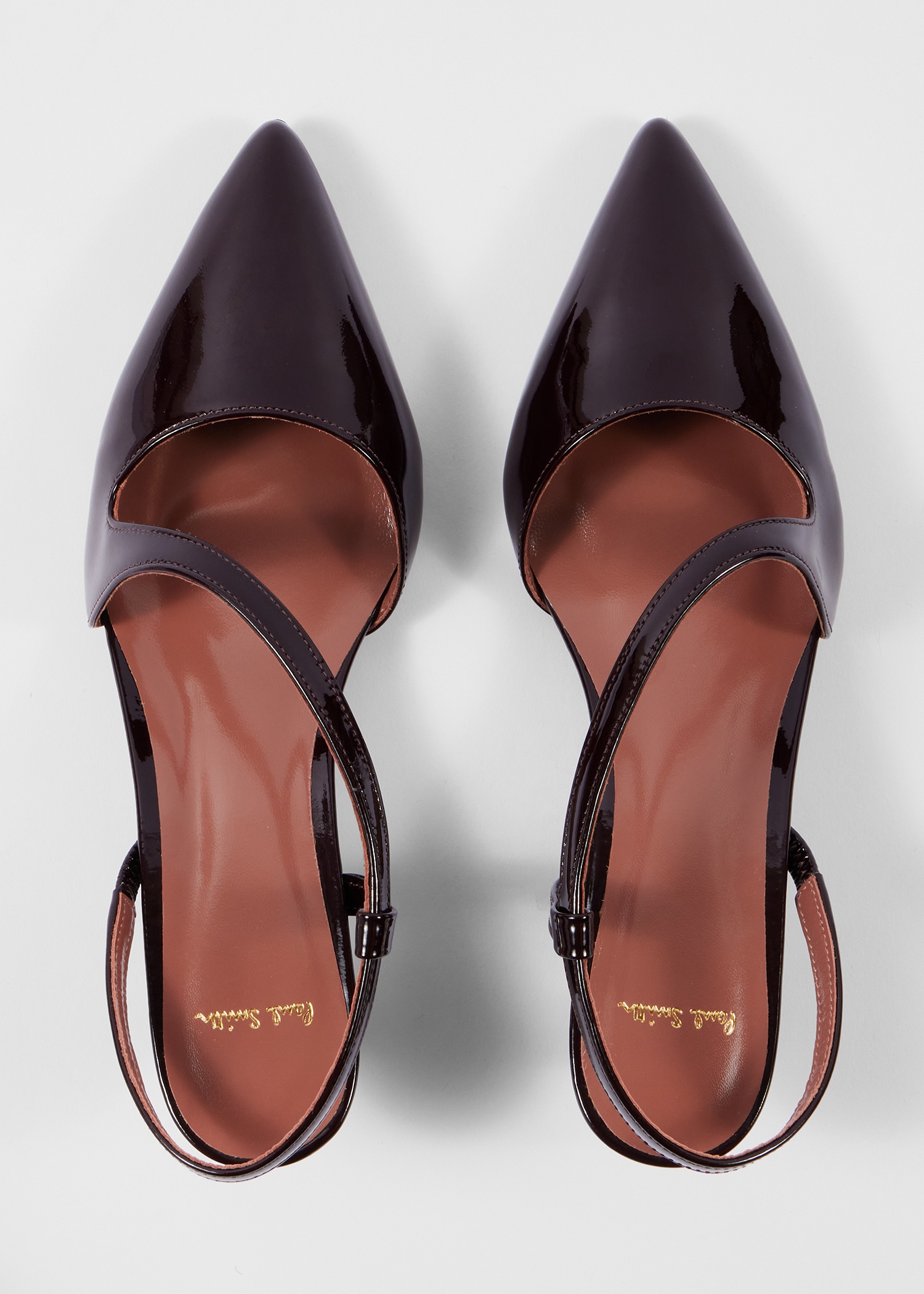 Women's Burgundy 'Cloudy' Patent Leather Heels - 5